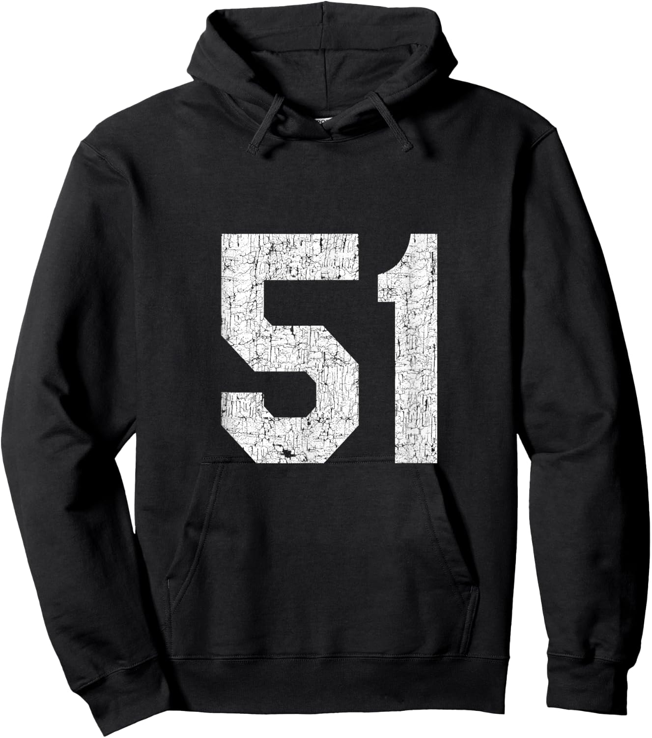 #51 Jersey Uniform Varsity Sports Number, 51st Birthday Hoodie - Hoodie | Black
