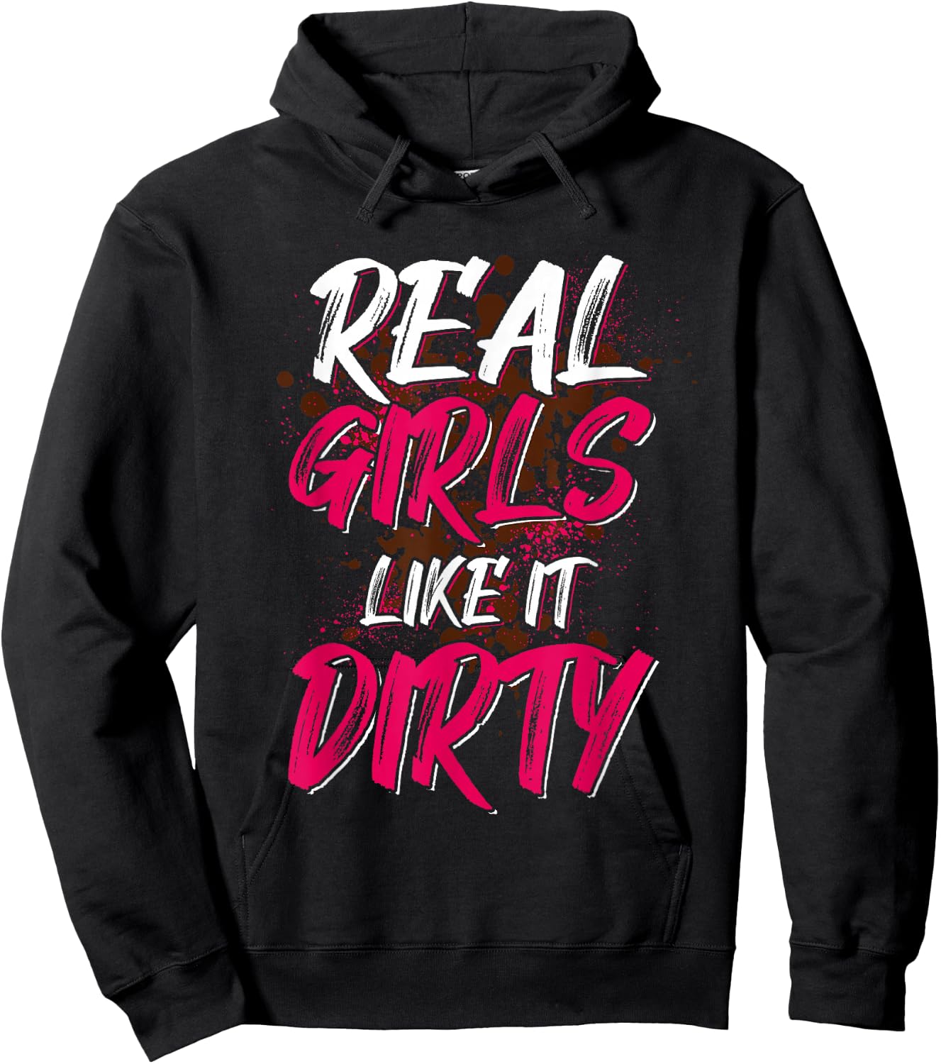 Funny Mud Run Girl Hoodie - Hoodie | Black