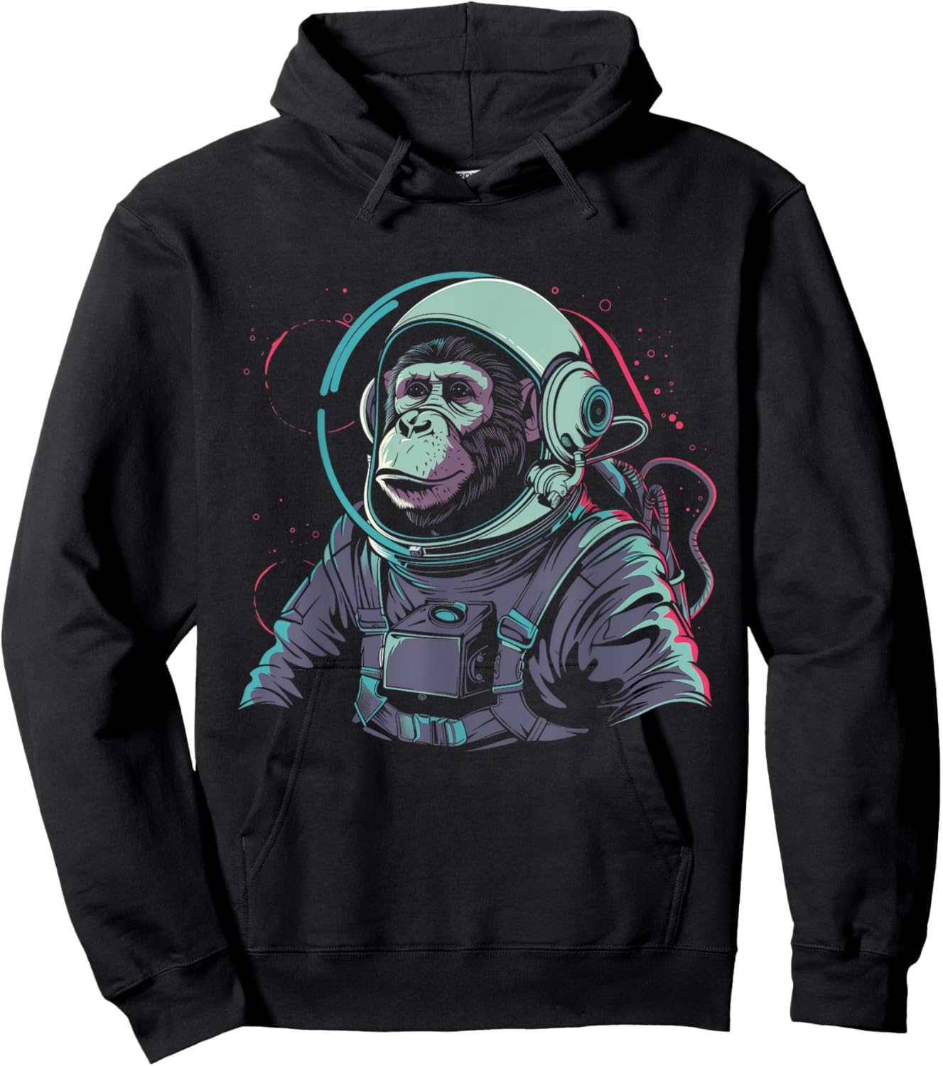 Astronaut Monkey Chimpanzee Chimpanzee Space Suit Funny Hoodie - Hoodie | Black