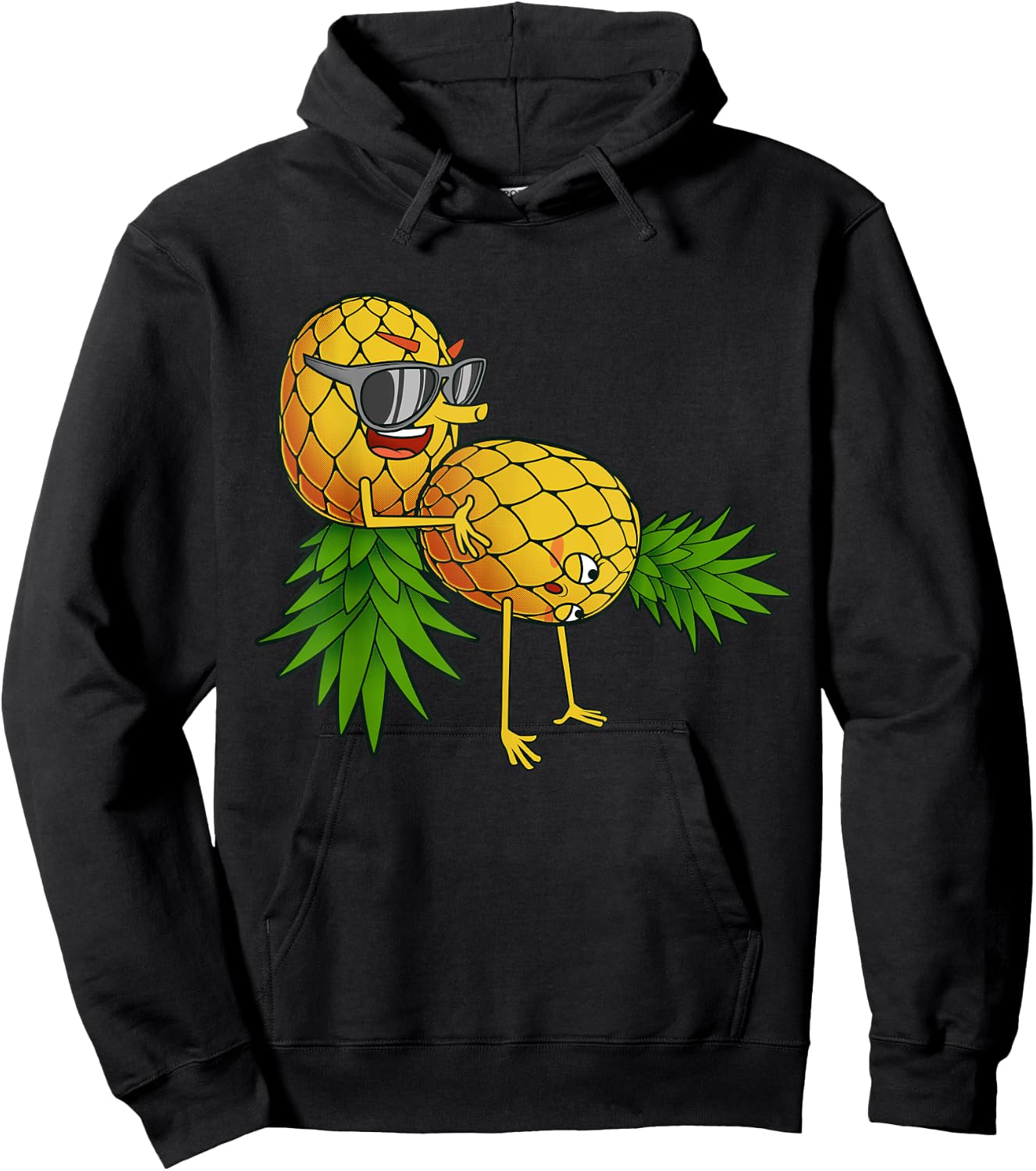 Funny Upside Down Pineapple Swinger Gift and Men Small Hoodie - Hoodie | Black