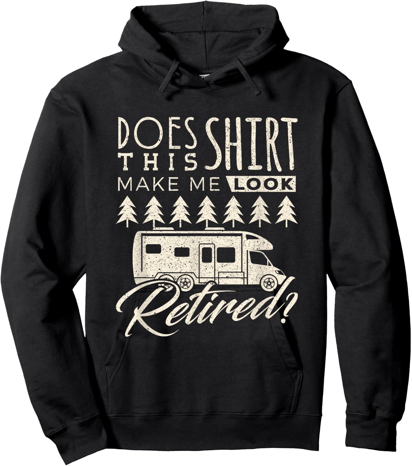 Retired RV Traveling Camper Camping Funny Retirement Trip Hoodie - Hoodie | Black