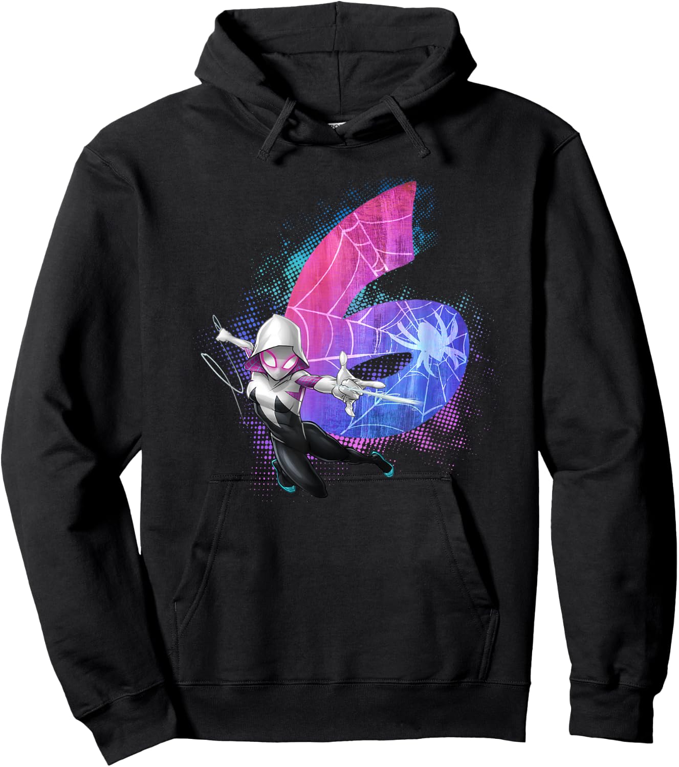 Marvel Ghost-Spider Gwen Stacy 6th Birthday Graphic Hoodie - Hoodie | Black