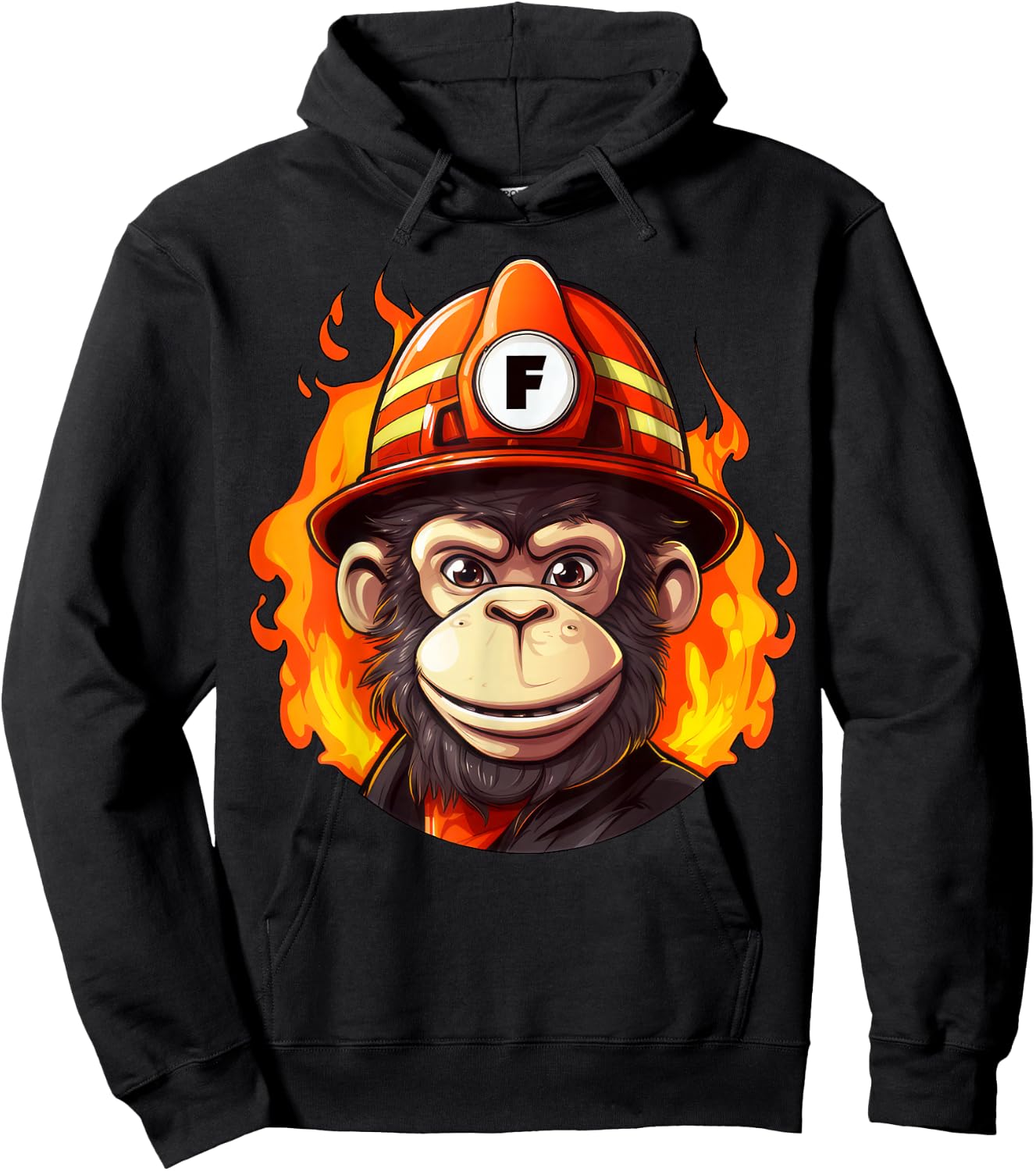 Fire Brigade Monkey Hoodie - Hoodie | Black