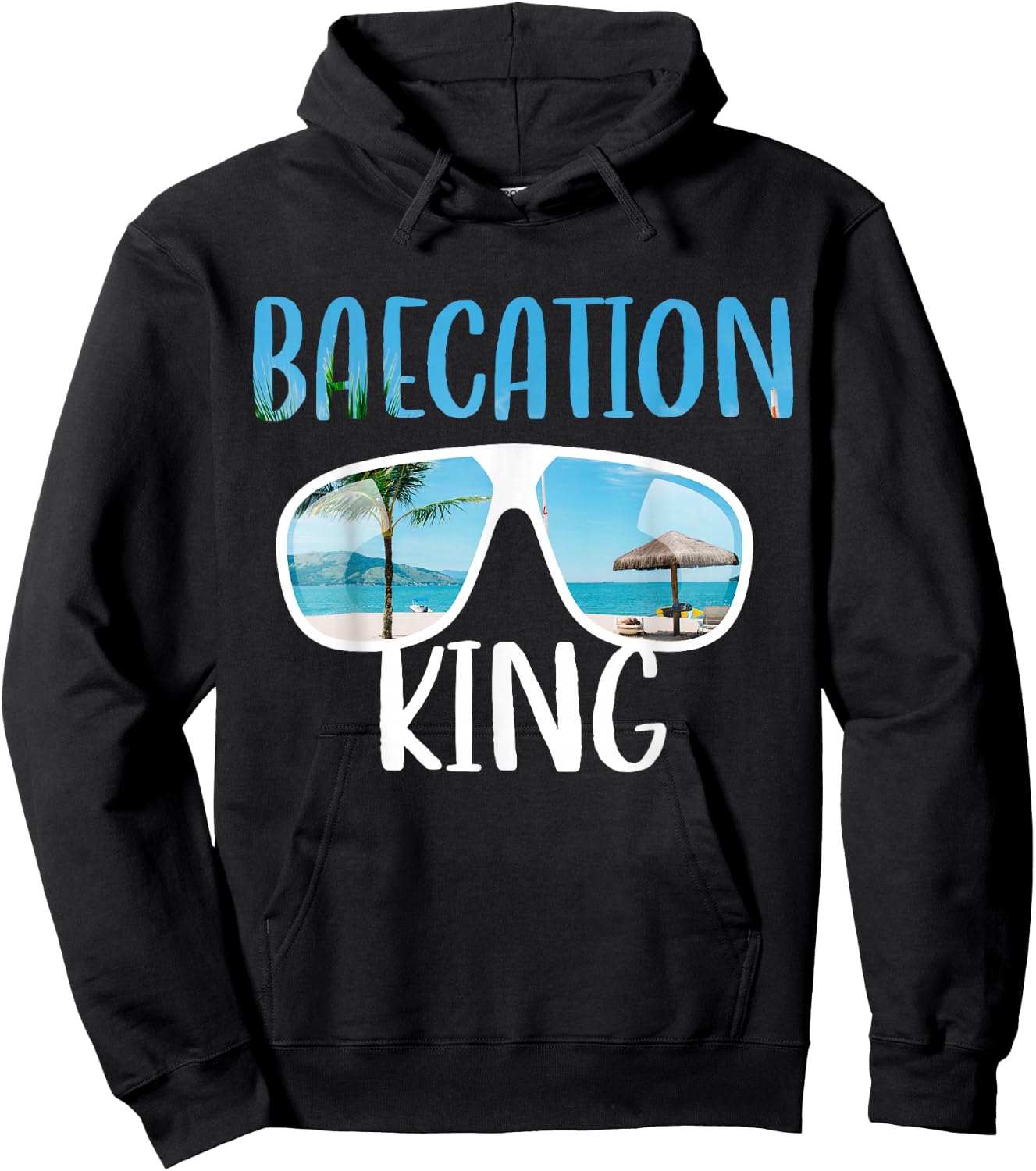 Baecation Designs For Couples Bae King Hoodie - Hoodie | Black