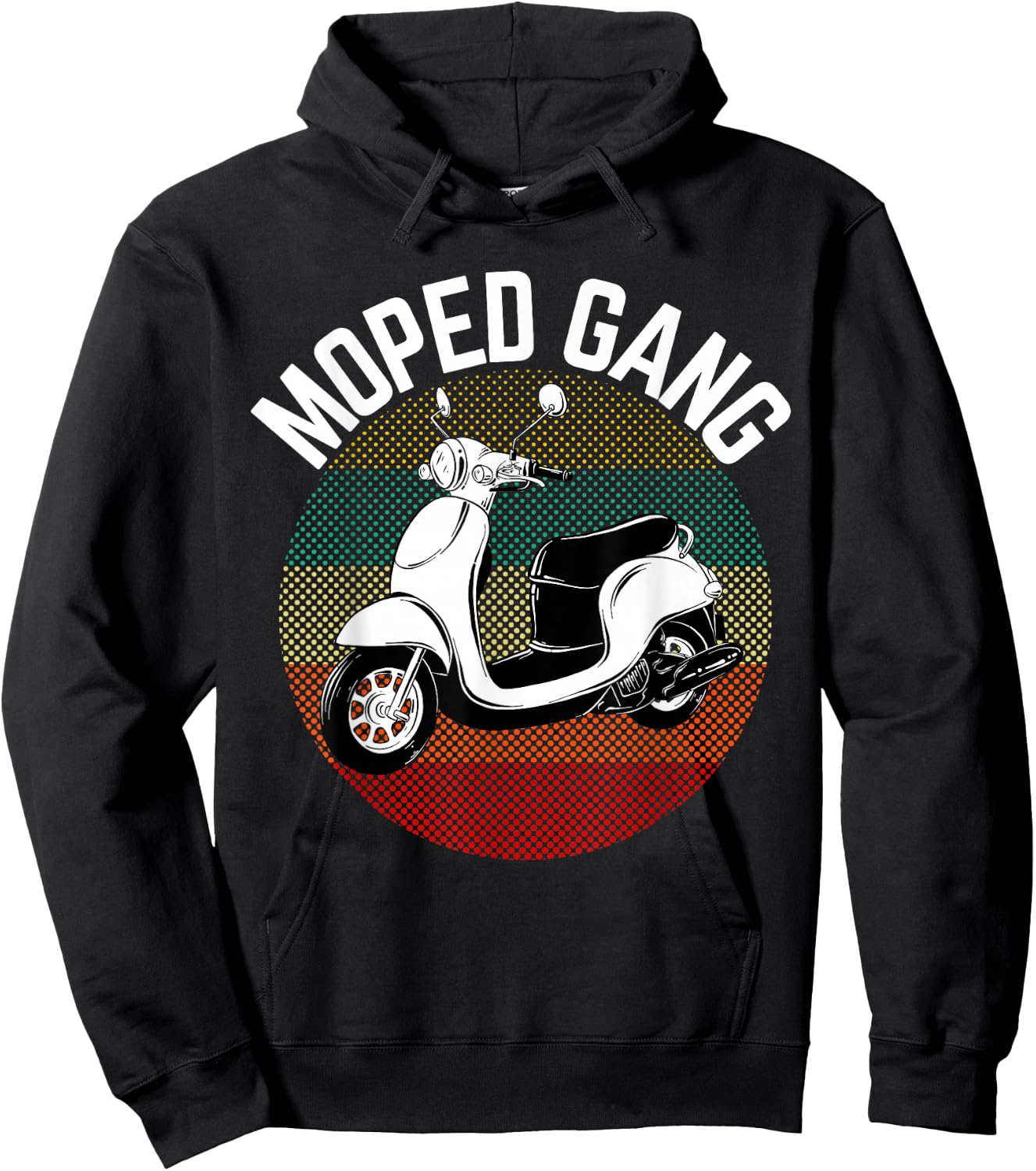 Moped Driver Gift Moped Gang Vintage Scooter Motorcycle Hoodie - Hoodie | Black
