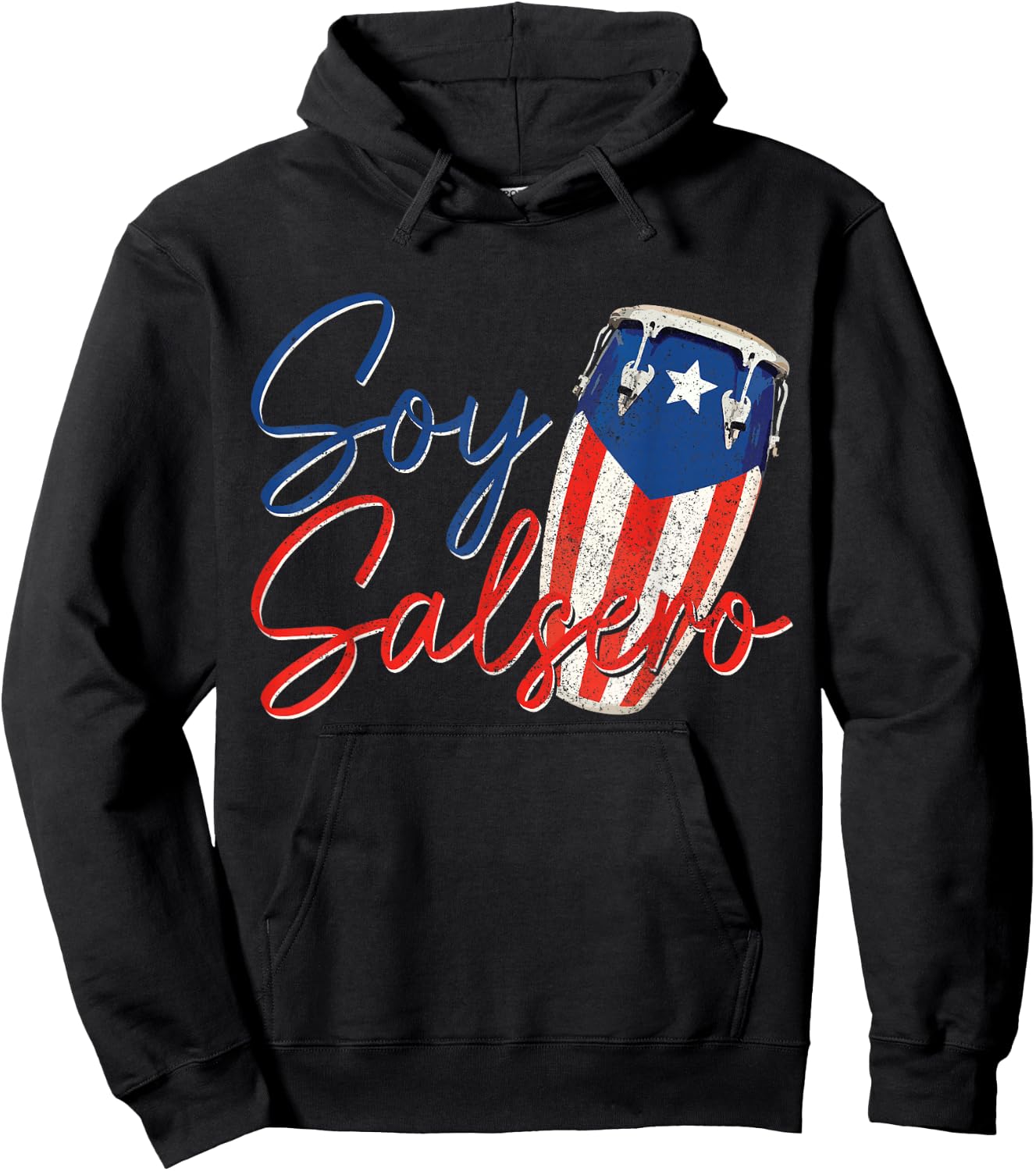 Puerto Rico Salsa Dancing Music Flag Caribbean Souvenir Hoodie - Hoodie | Black