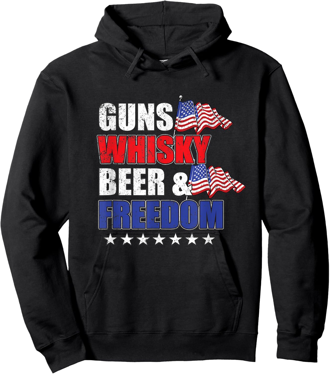 Guns Whiskey Beer And Freedom Gift Men Women 2nd Amendment Hoodie - Hoodie | Black