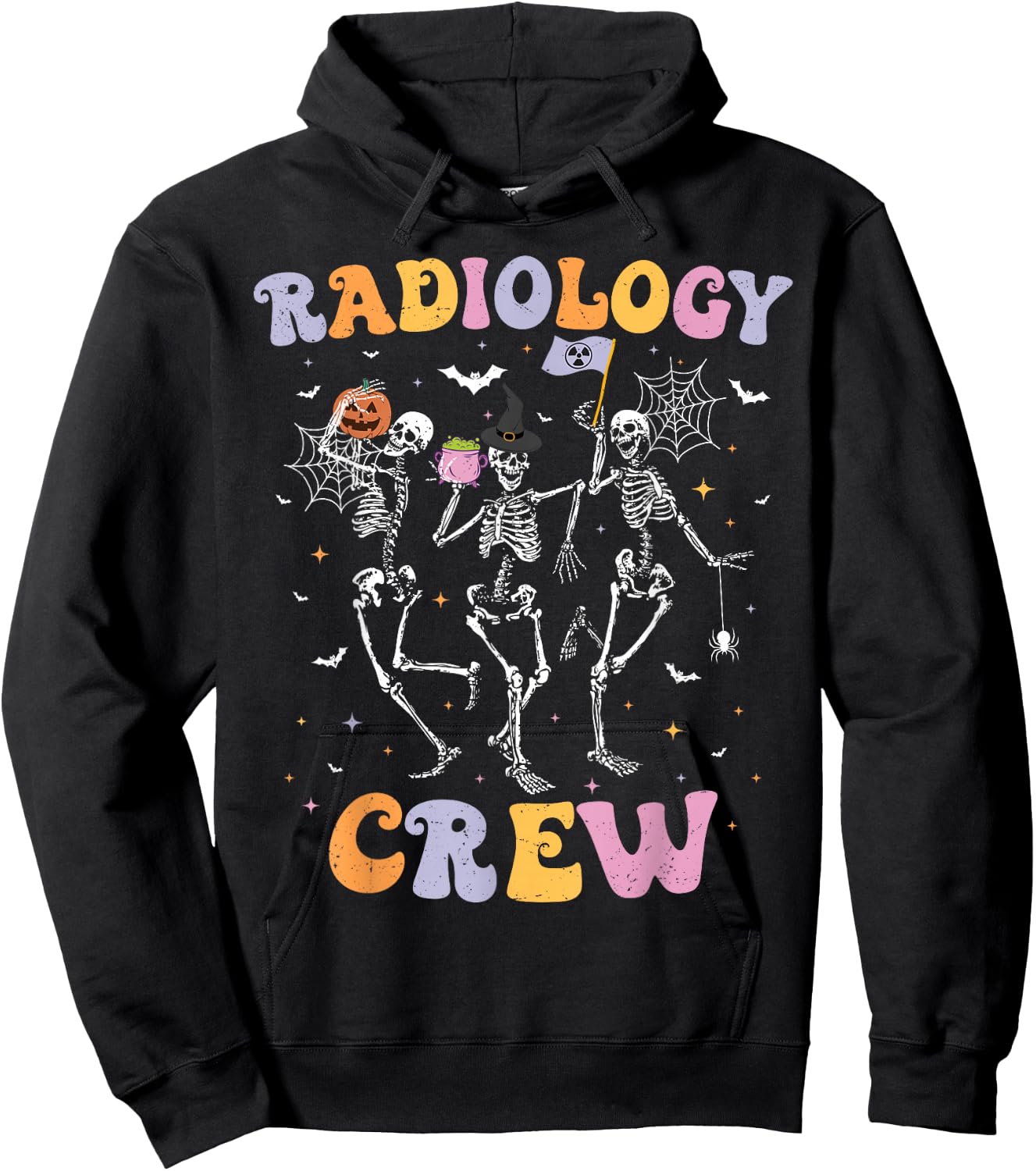 Dancing Skeleton Radiology Crew Halloween Spooky RAD Tech Hoodie - Hoodie | Black
