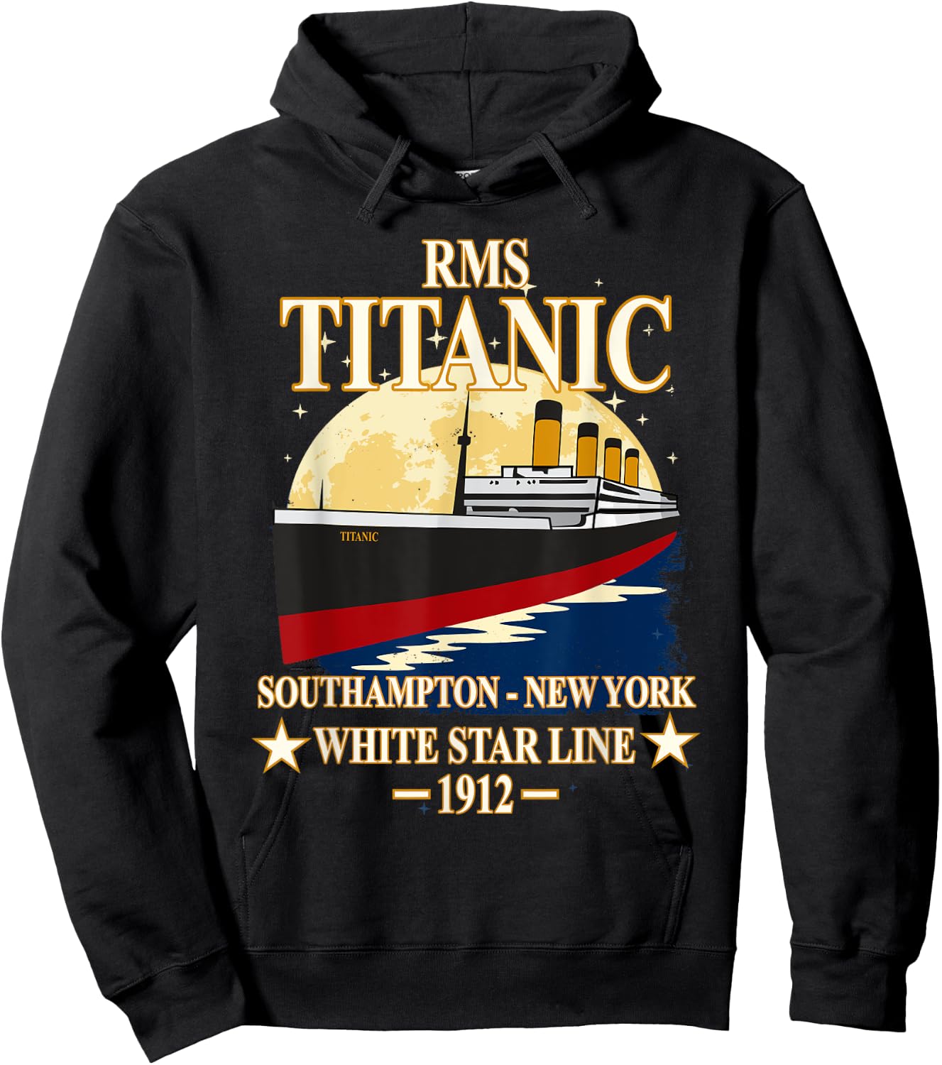 RMS TITANIC White Star Line Cruise Ship 1912 Boys Girls Kids Hoodie - Hoodie | Black