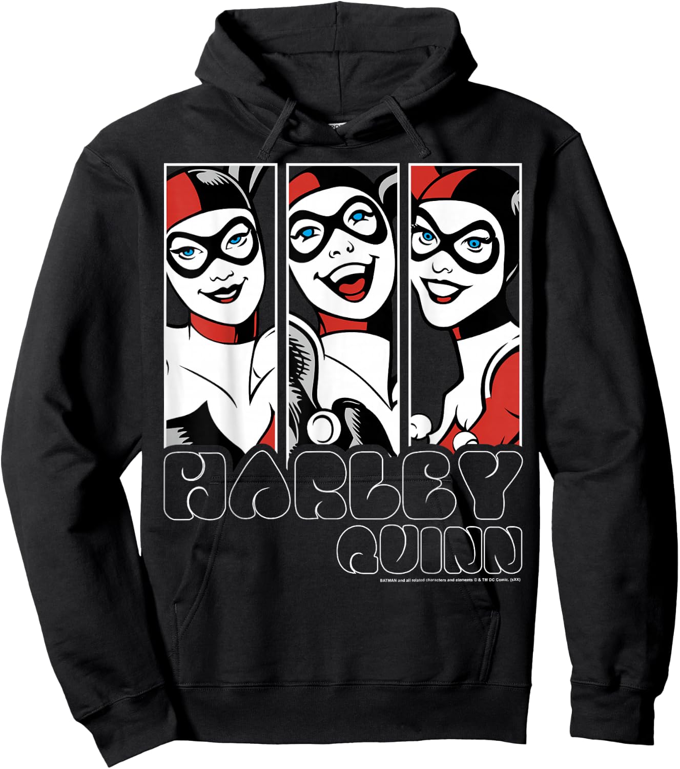 DC Comics Batman Harley Quinn Panels Hoodie - Hoodie | Black