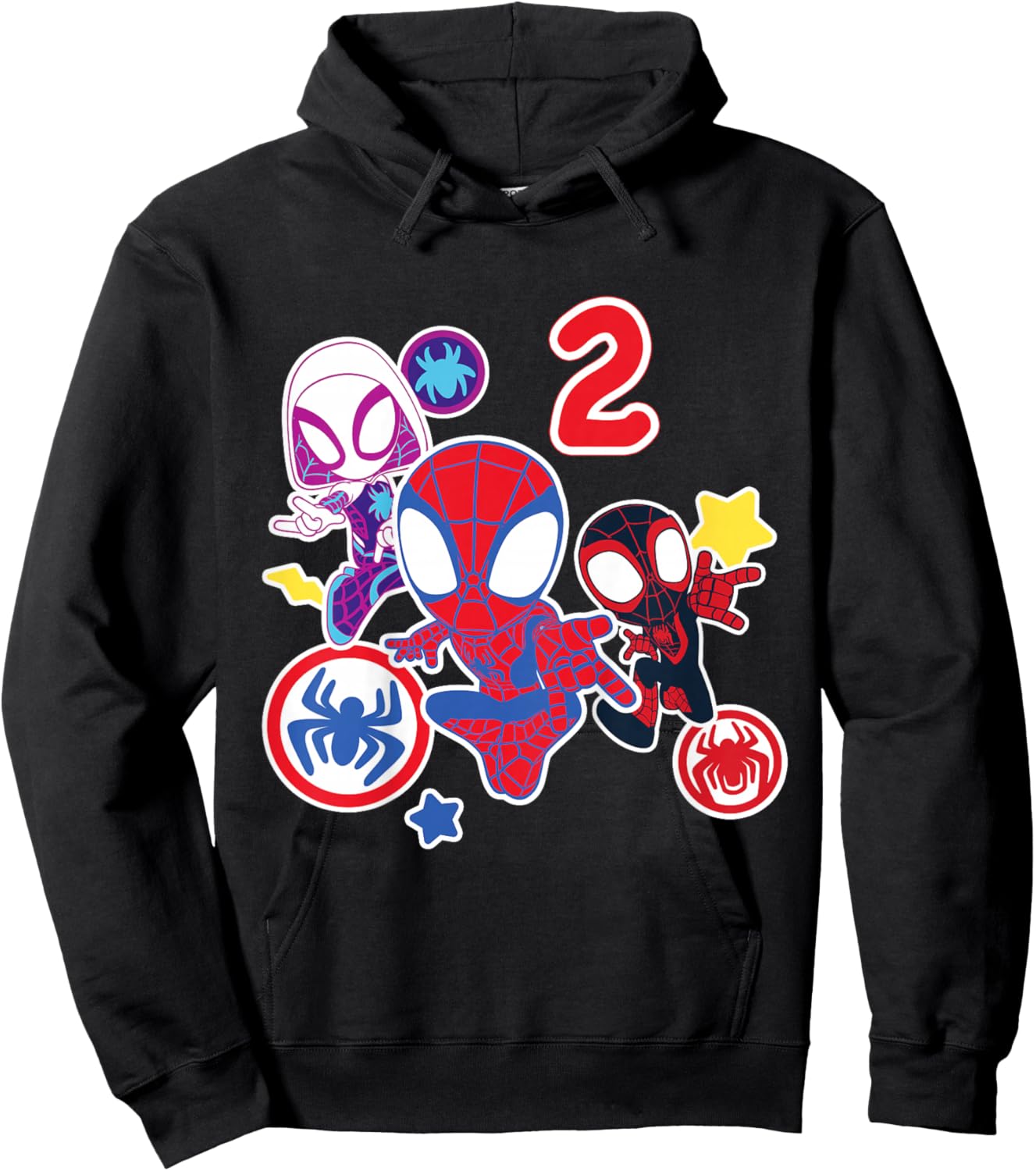Marvel Spidey and His Amazing Friends 2 Year Old Birthday Hoodie - Hoodie | Black
