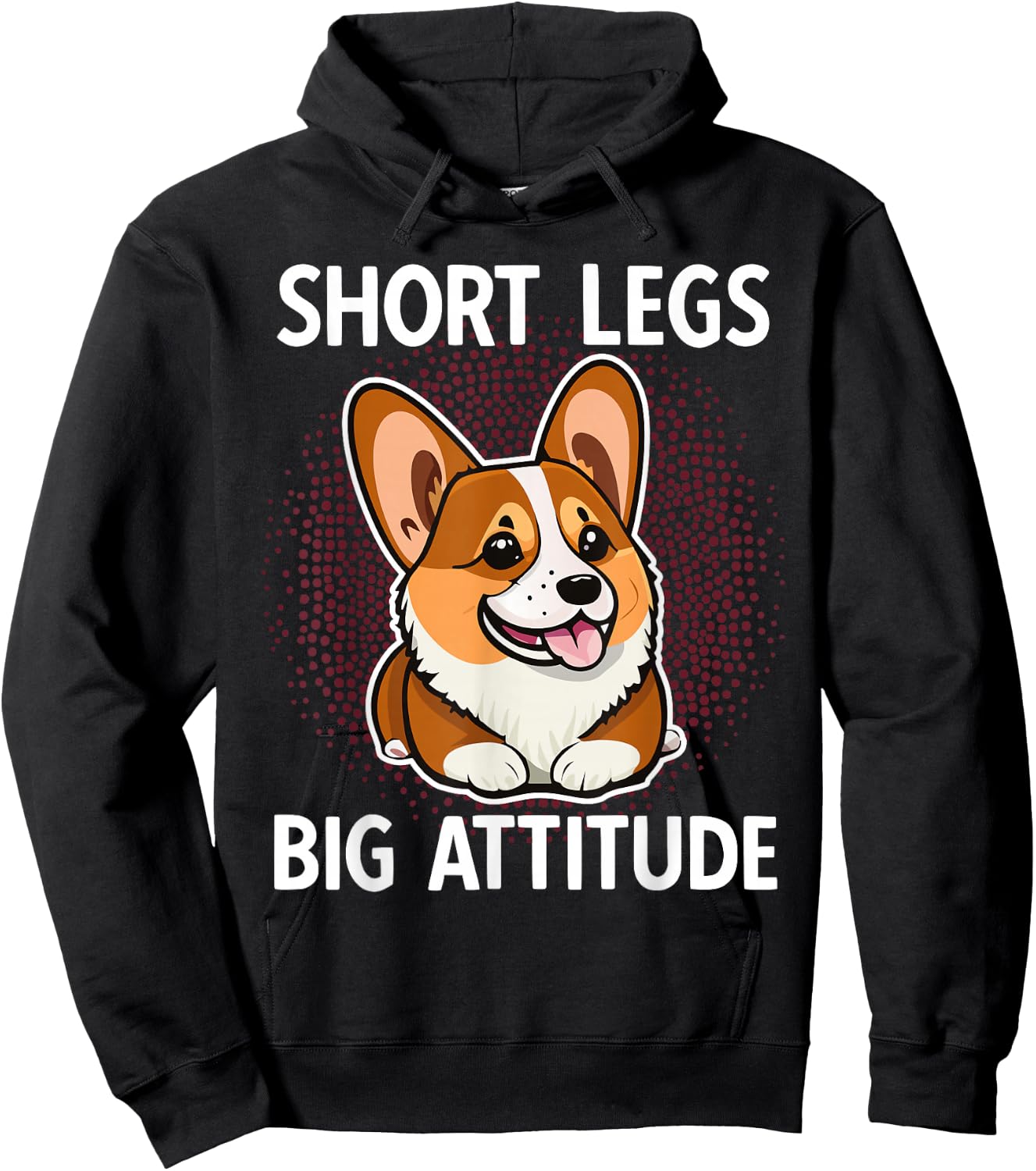 Short Legs Big Attitude Corgi Hoodie - Hoodie | Black
