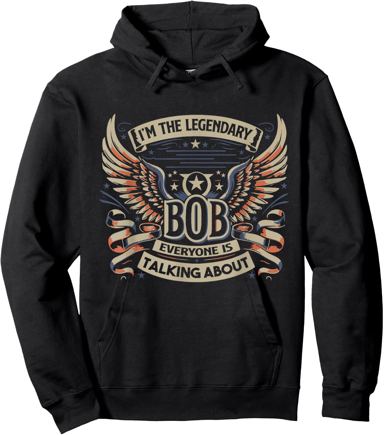I'm The Legendary Bob , Small, Black Hoodie - Hoodie | Black