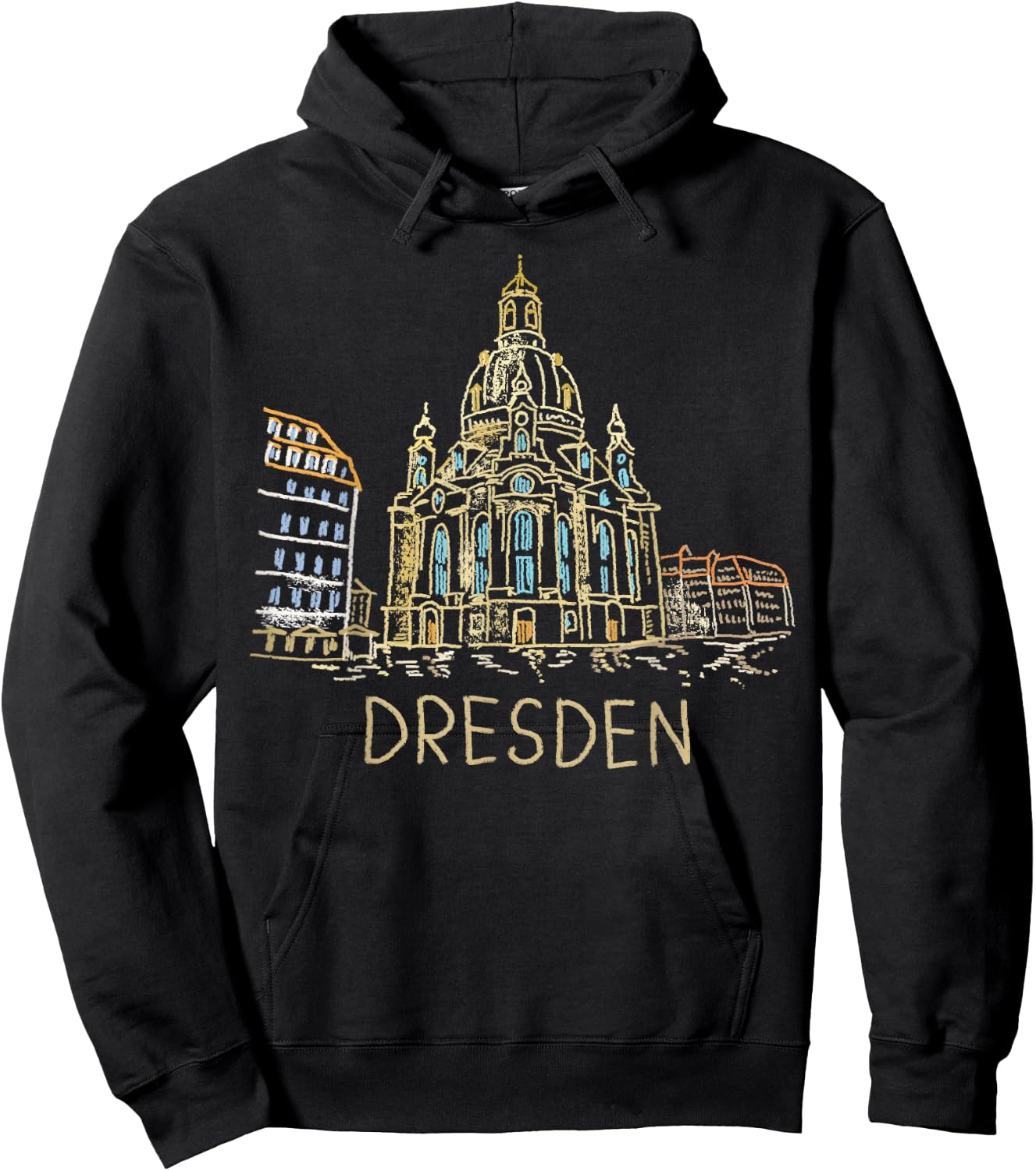 Dresden Germany Art Gift Men Women Hoodie - Hoodie | Black