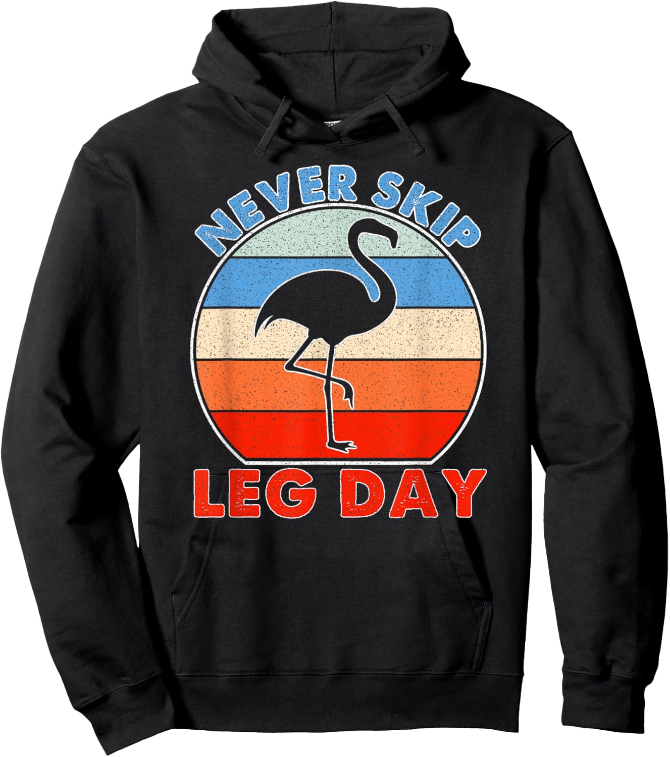 Funny gym vintage never skip leg day Hoodie - Hoodie | Black