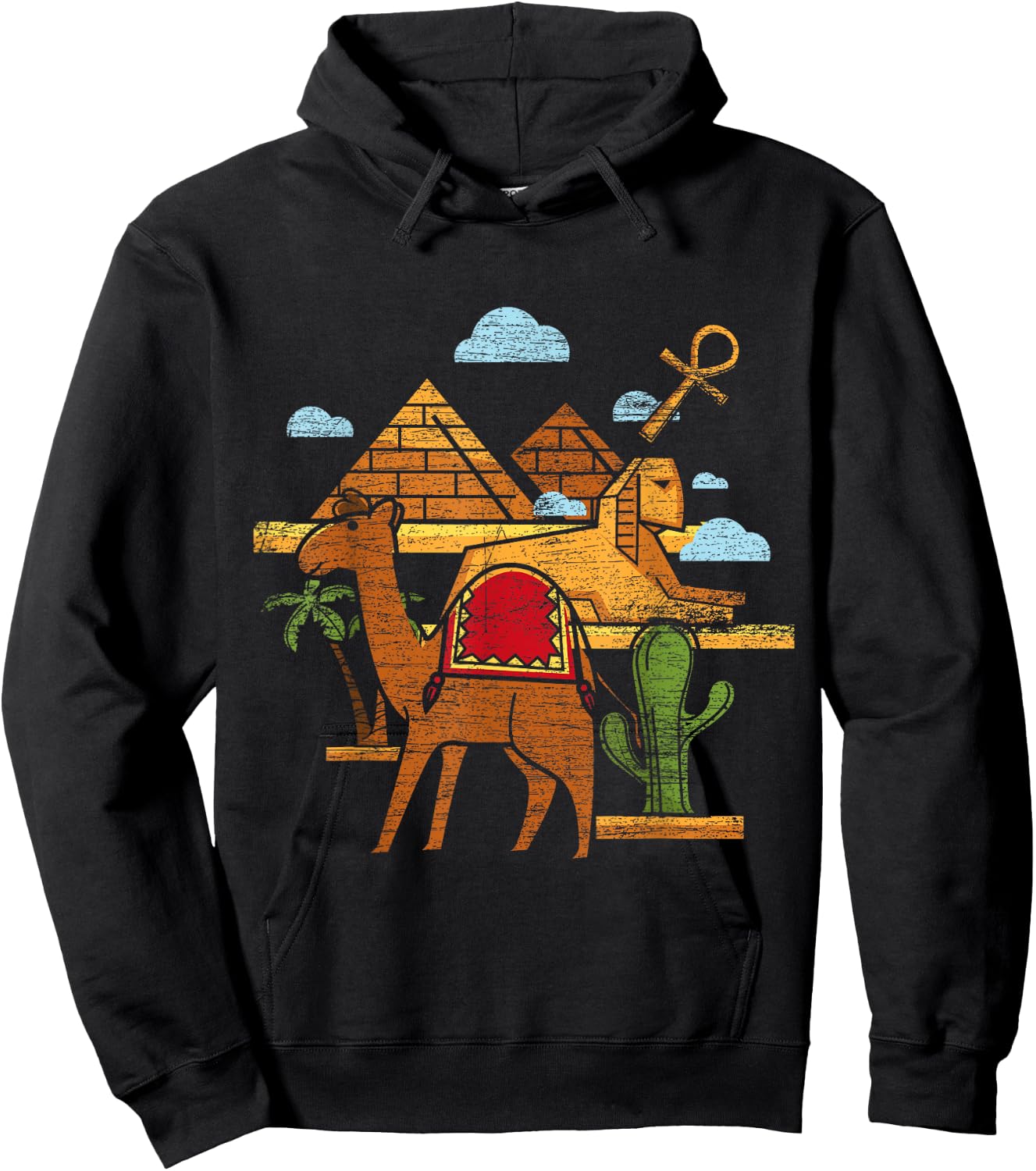 Camel Sphinx Ancient Egypt Hoodie - Hoodie | Black