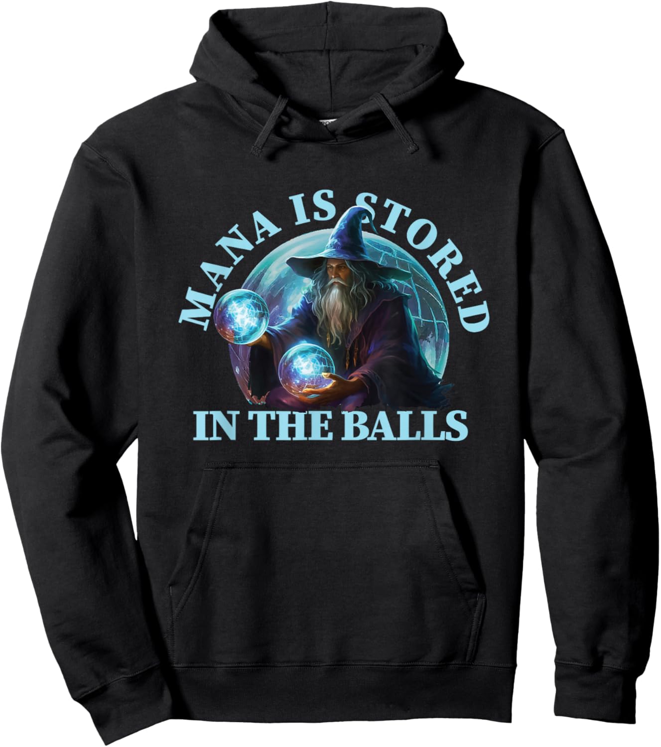 Mana is Stored in The Balls Magician Sorcerer Witcher Wizard Hoodie - Hoodie | Black