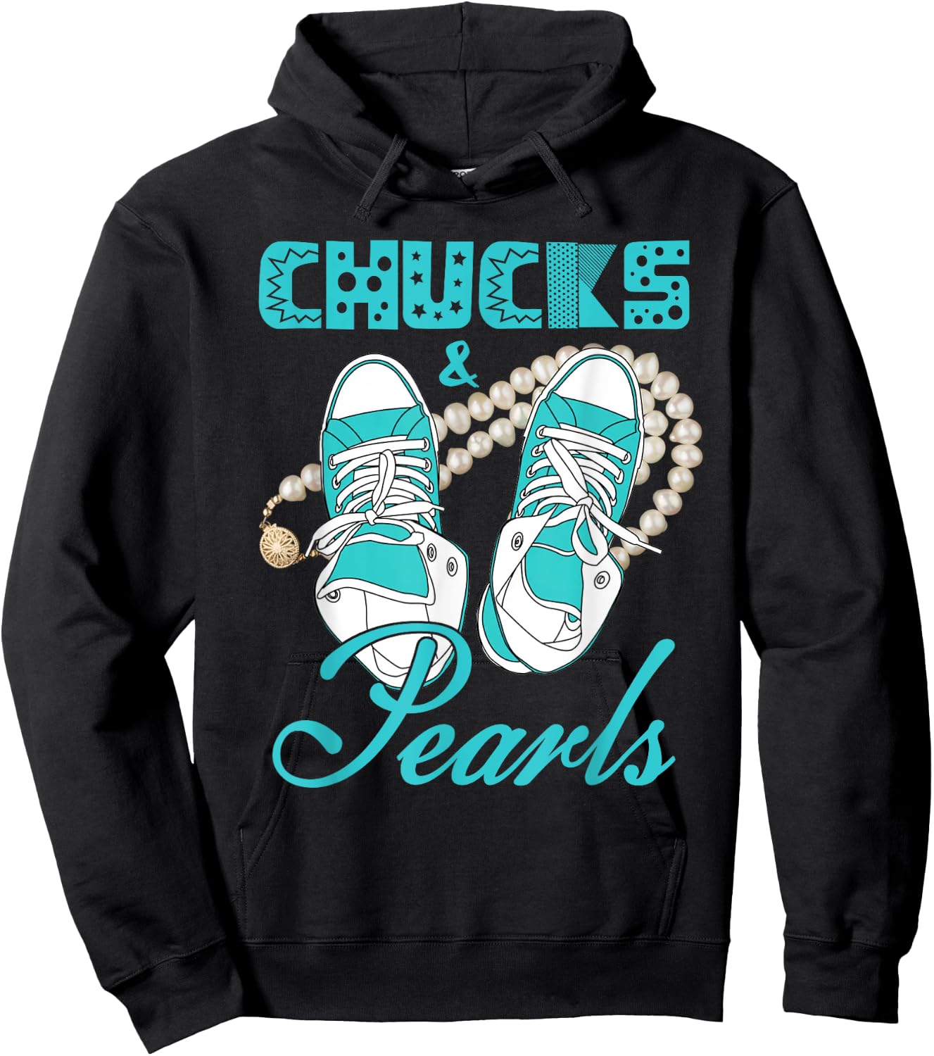 Chucks and Pearls Hoodie - Hoodie | Black