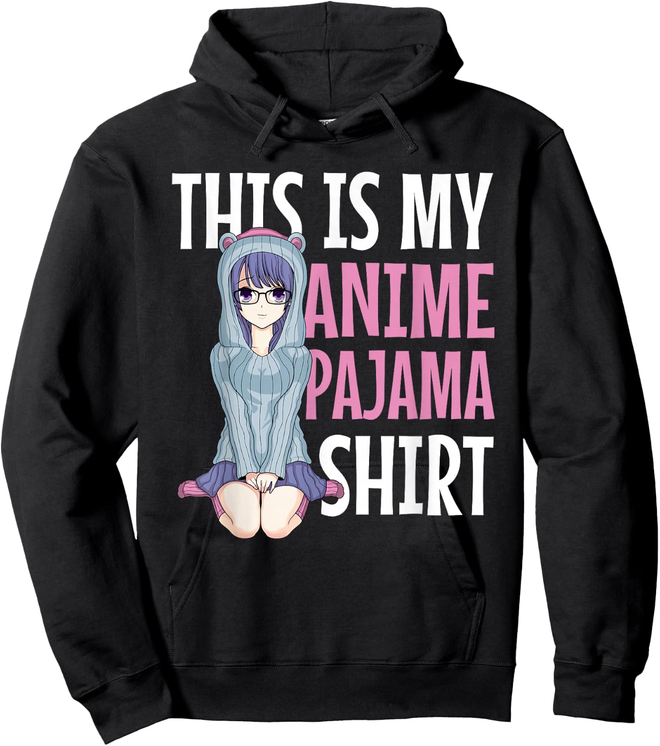 This is My Anime Pajama Shirt - Pajamas for Teen Girls Gift Hoodie - Hoodie | Black
