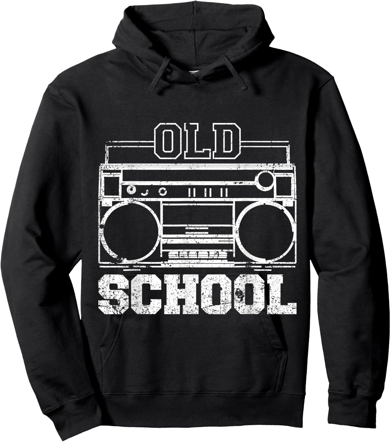 Boom box Old School Rap Design Apparel Hoodie - Hoodie | Black