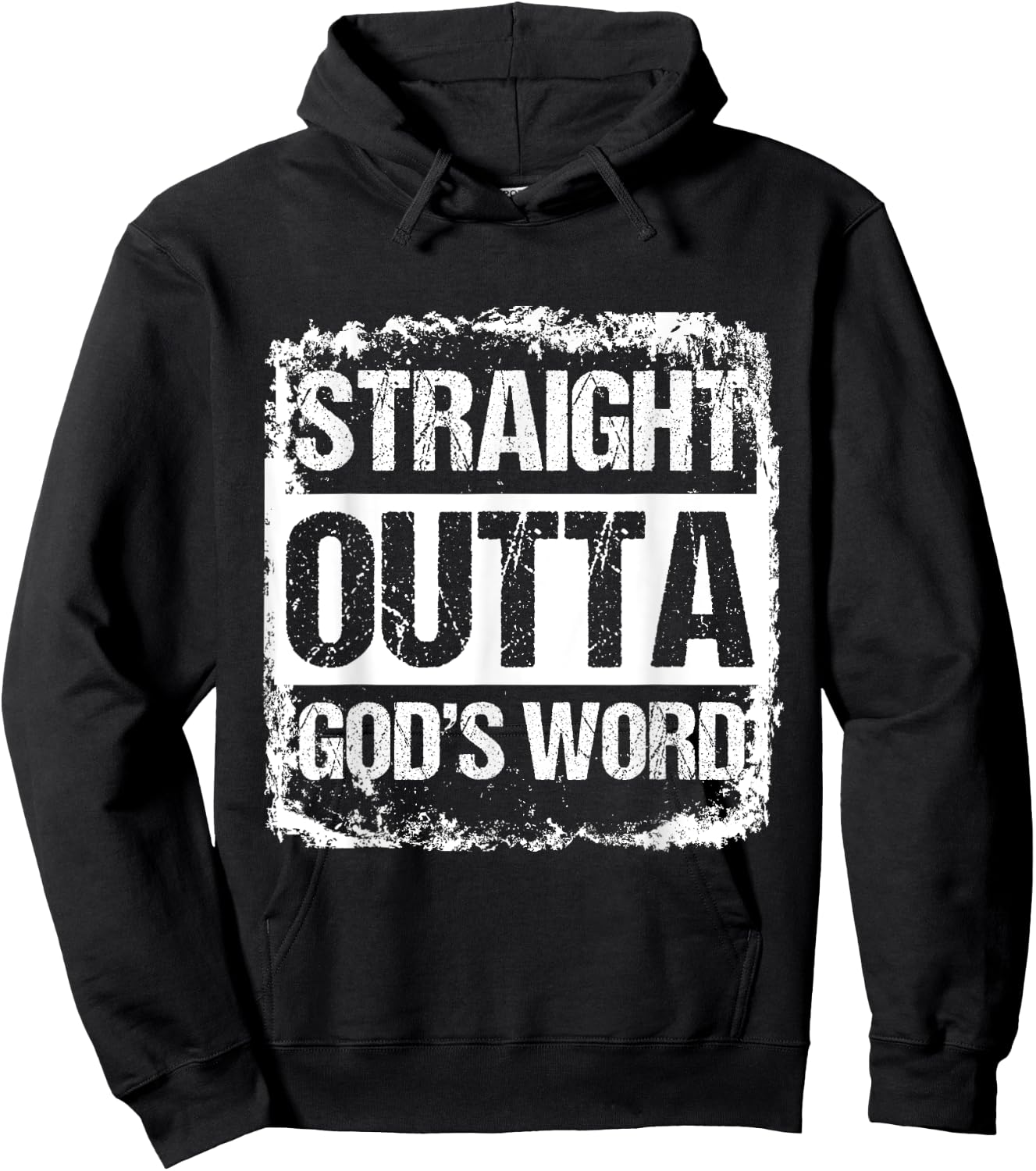 Straight Outta Gods Word Catholic Christ Jesus God Gift Hoodie - Hoodie | Black