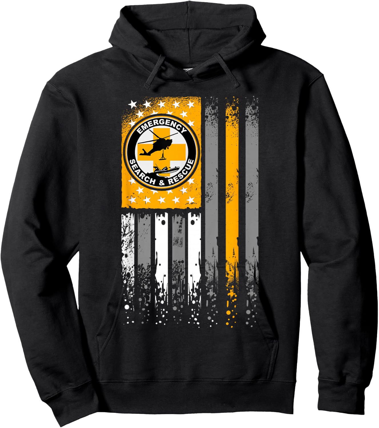 Search and Rescue - Thin Orange Line SAR Emergency Team Hoodie - Hoodie | Black