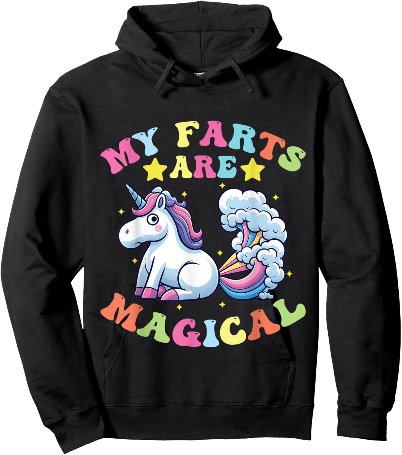My Farts Are Magical Funny farting Unicorn Hoodie - Hoodie | Black