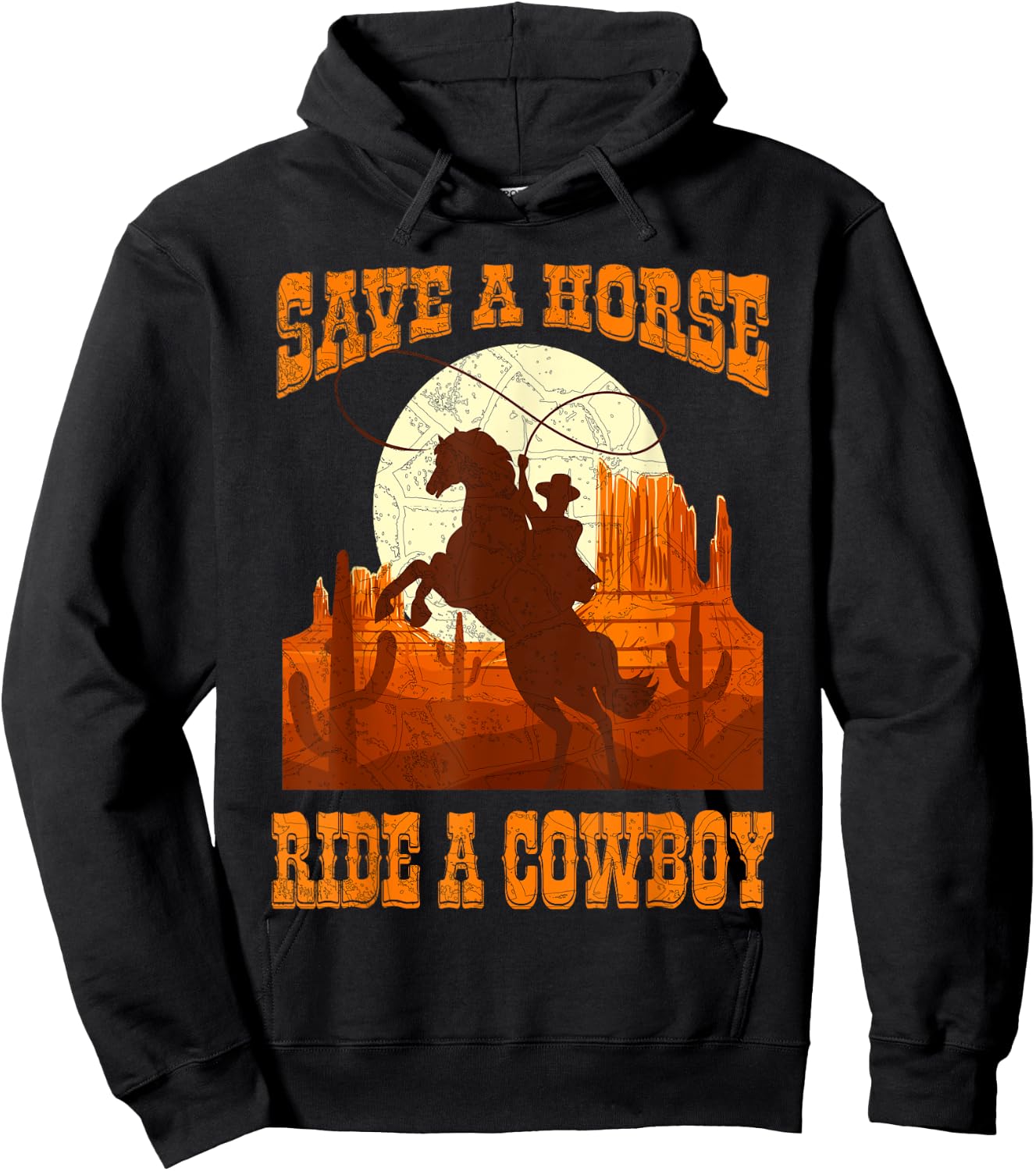 Save A Horse Ride Cowboy Horse Riding Roping Design Hoodie - Hoodie | Black