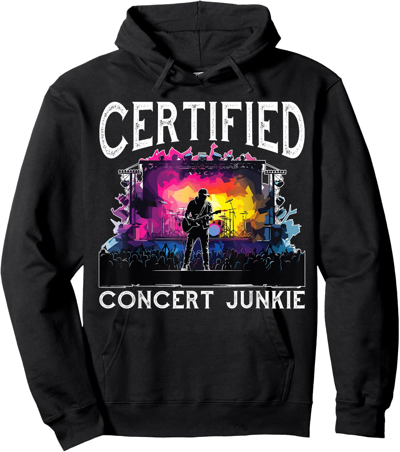 Certified Concert Junkie Hoodie - Hoodie | Black