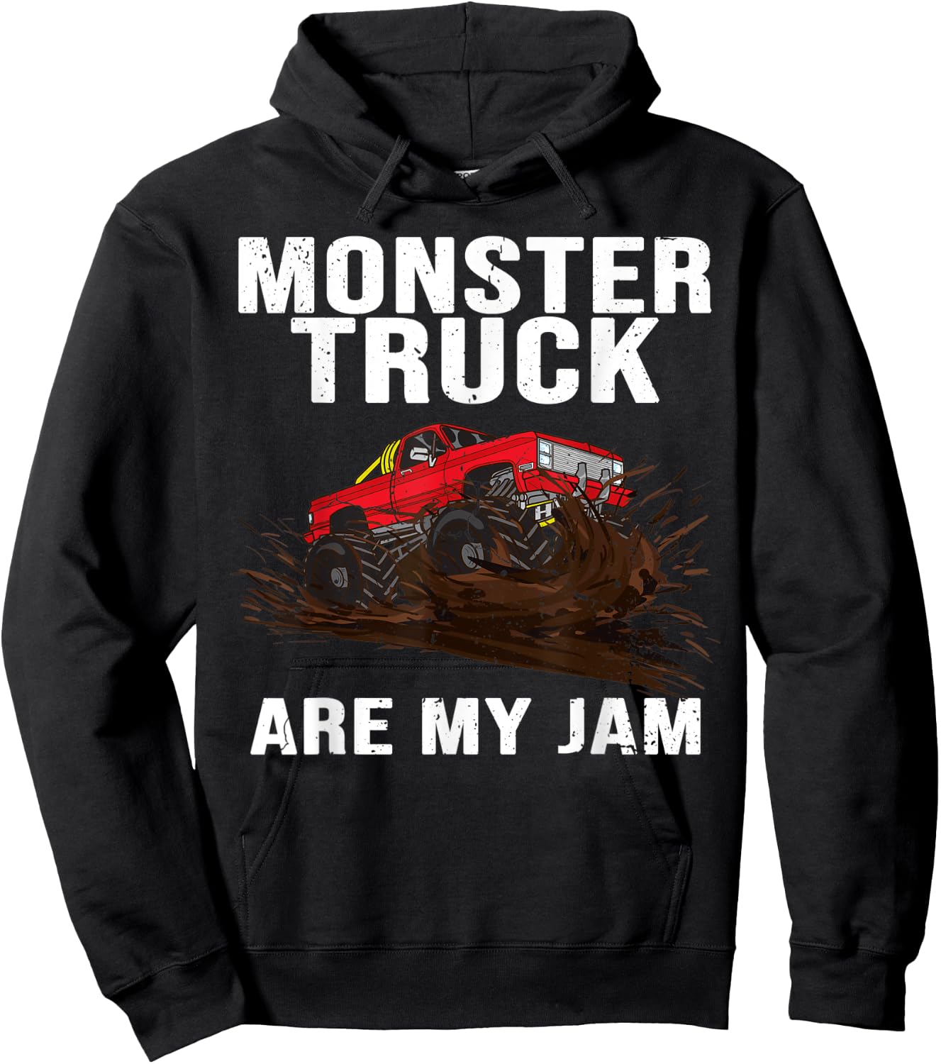 Vintage Monster Truck Are My Jam Retro Sunset Engines Gifts Hoodie - Hoodie | Black