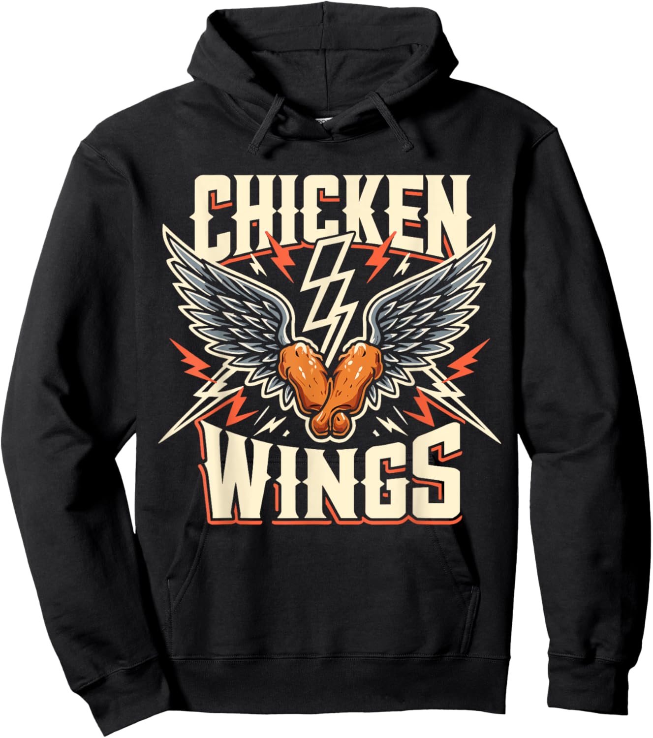 Chicken Wings Heavy Metal World Tour Hardcore Music Hoodie - Hoodie | Black