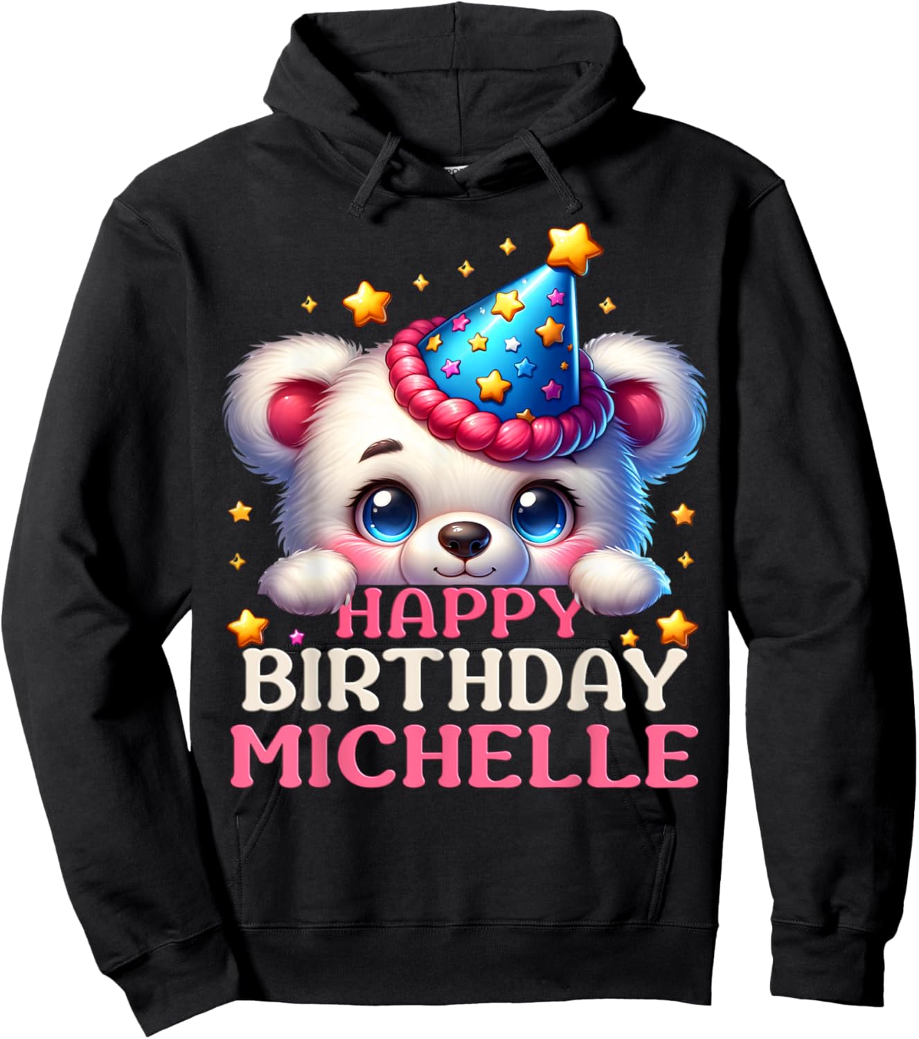 Celebrating Michelle's Birthday Party with a cute Teddy Hoodie - Hoodie | Black