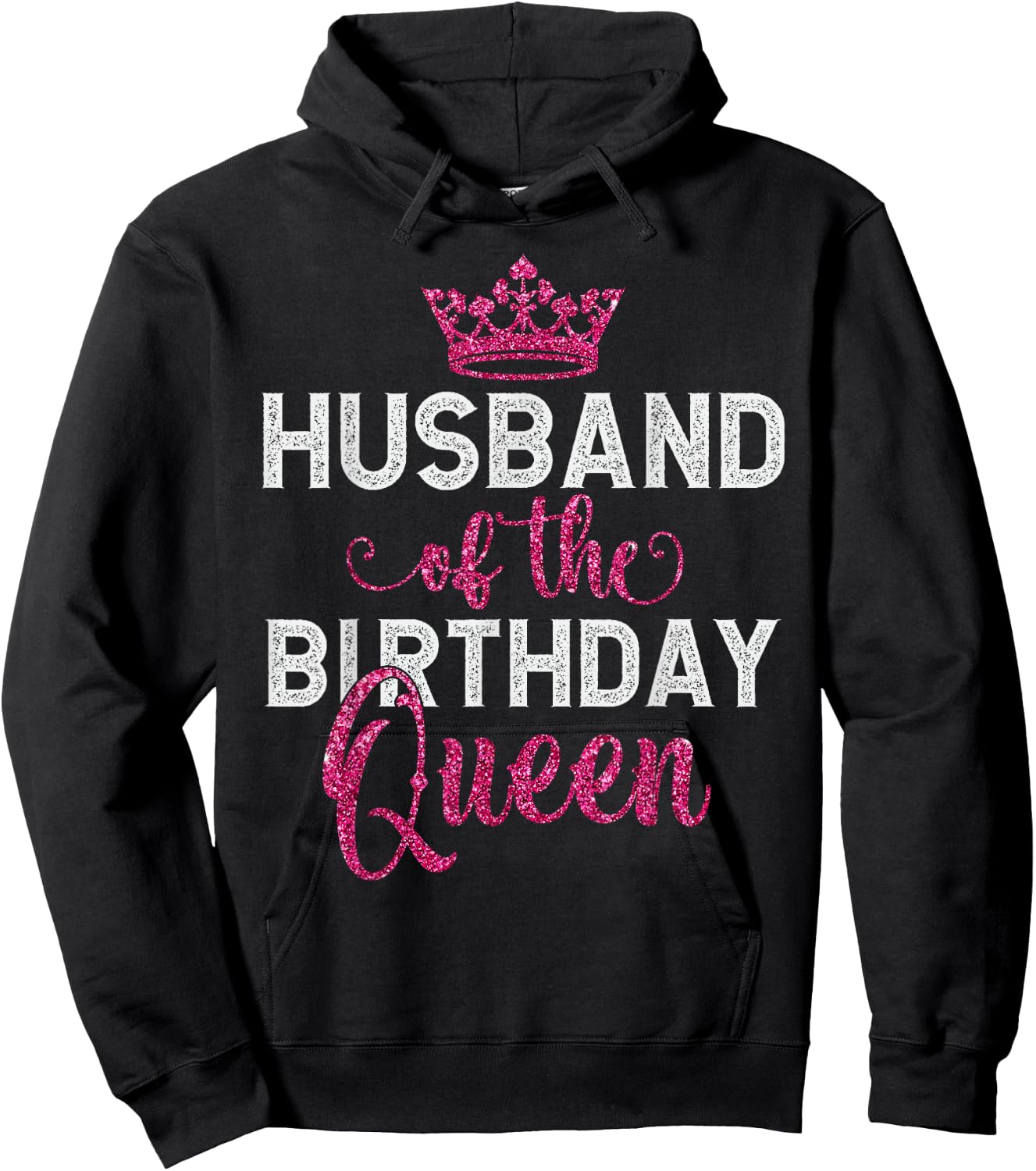 Couples Matching Wife Birthday Husband of The Birthday Queen Hoodie - Hoodie | Black