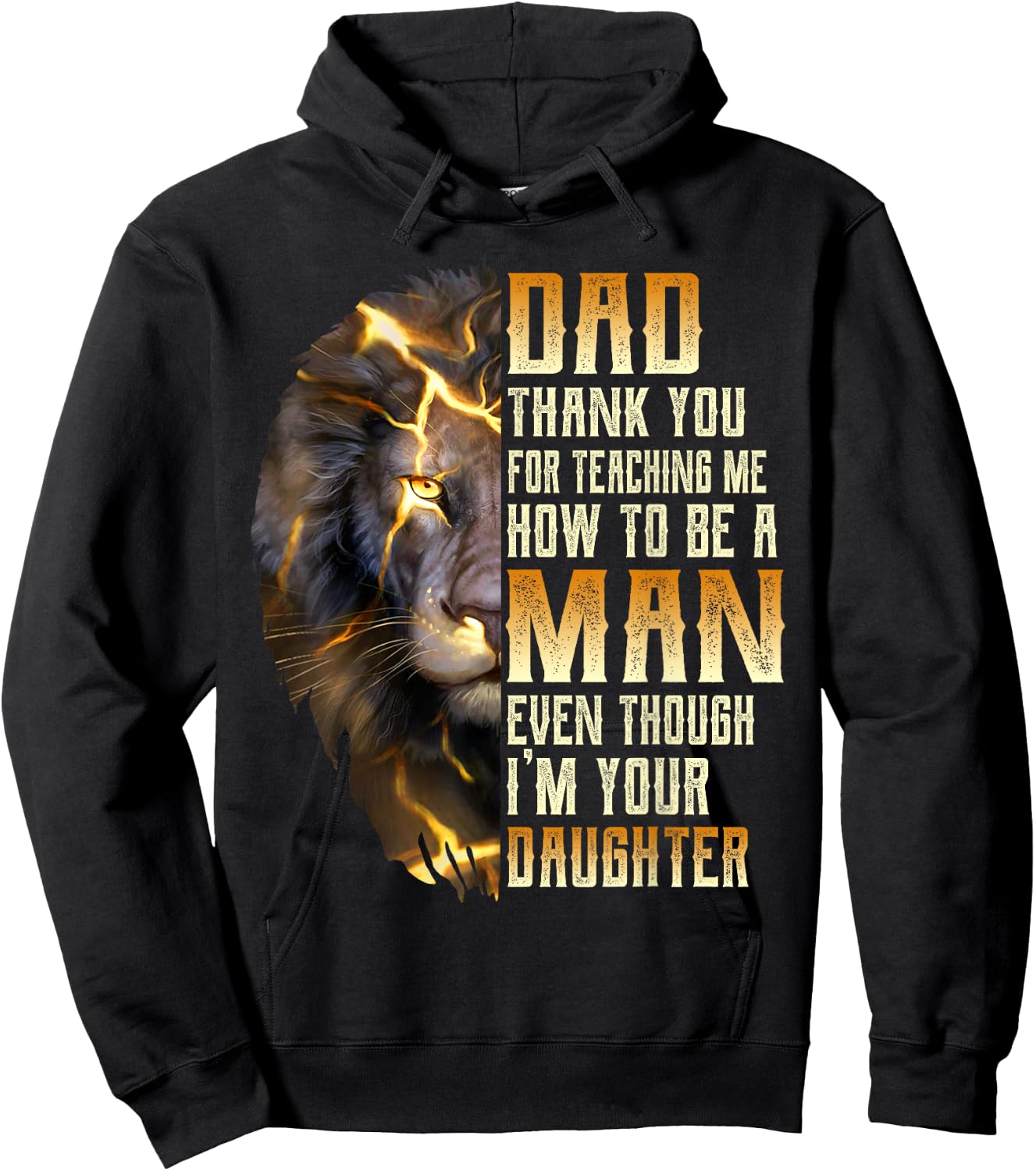 Dad Thank You For Teaching Me How To Be A Man Hoodie - Hoodie | Black