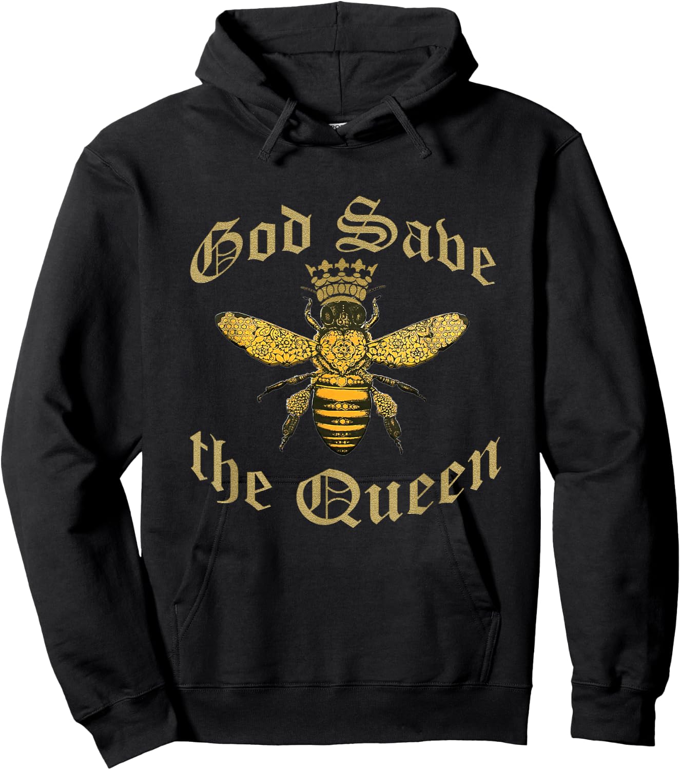 God Save The Queen Bee Hoodie - Hoodie | Black