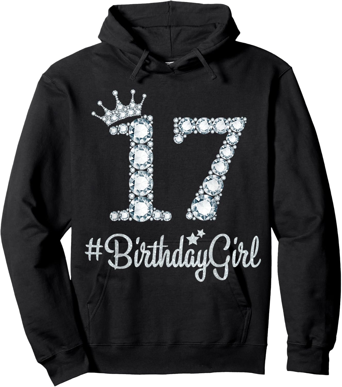 17 BirthdayGirl 17 Years Old Happy 17th Birthday Girl Hoodie - Hoodie | Black