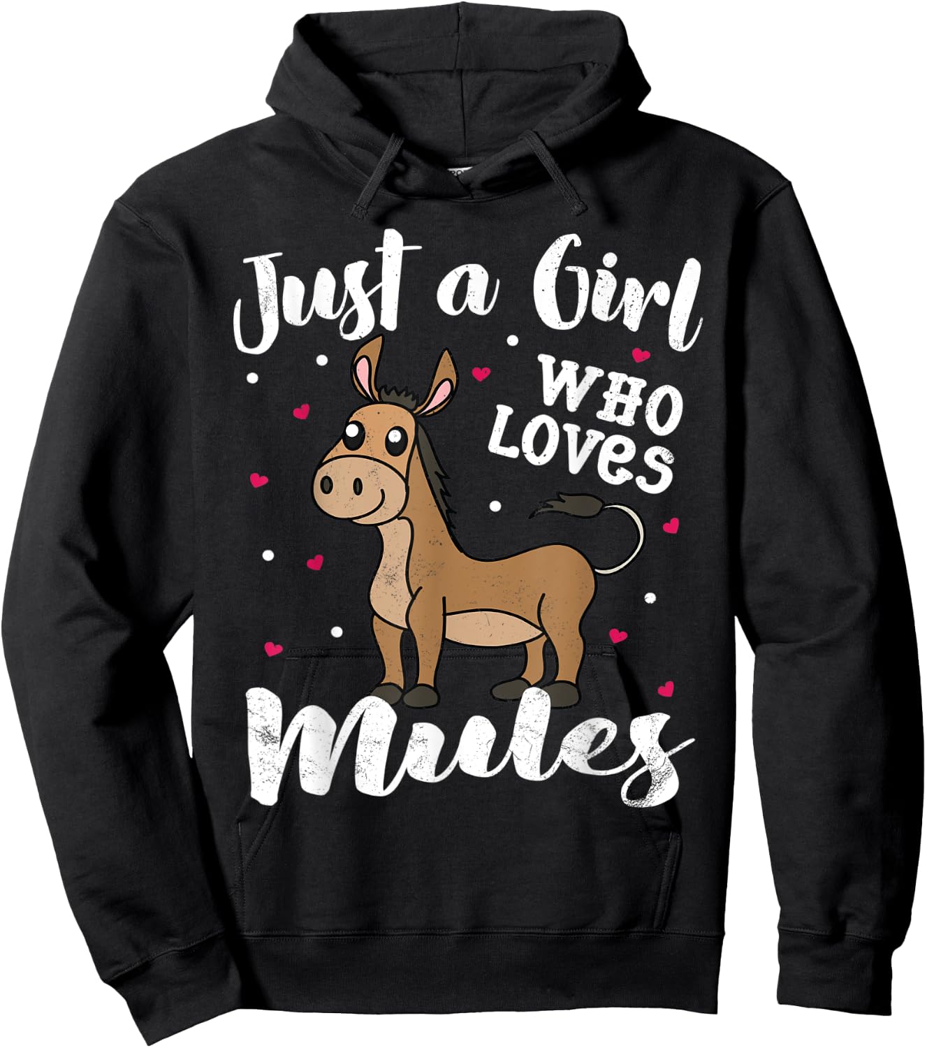 Just A Girl Who Loves Mule Women Gift Kids Mom Lover Hoodie - Hoodie | Black