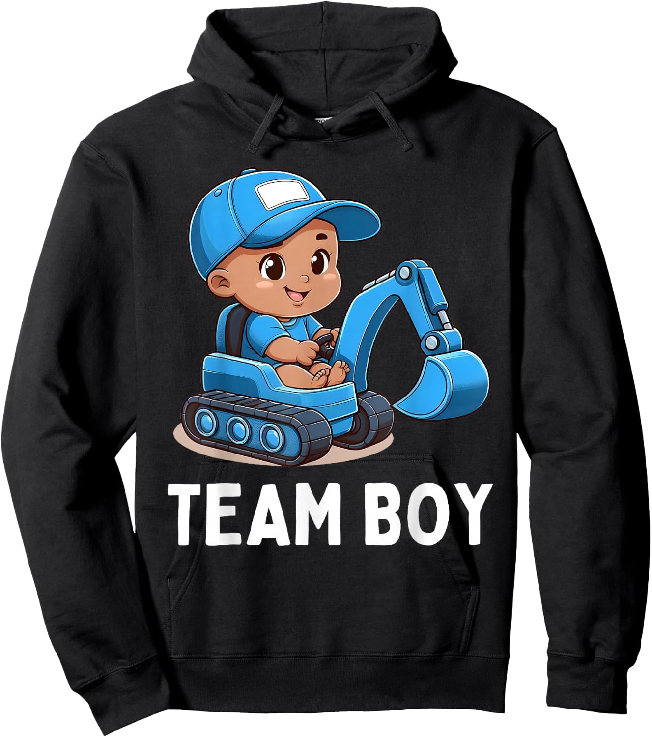 Team Boy Blue Baby Gender Reveal Party Baby Announcement Hoodie - Hoodie | Black