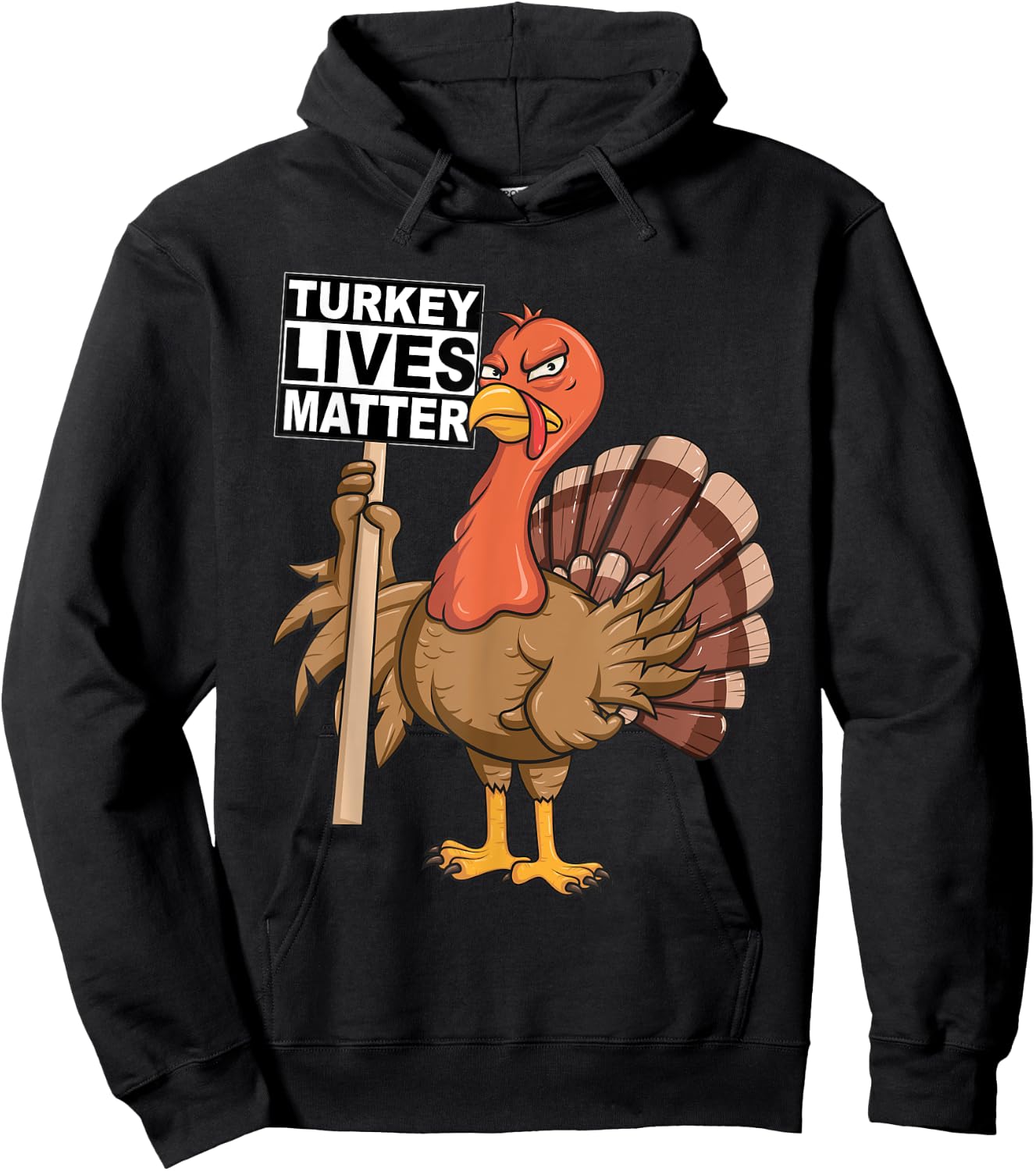 Turkey Lives Matter Vegan Animal Rights Thanksgiving Hoodie - Hoodie | Black