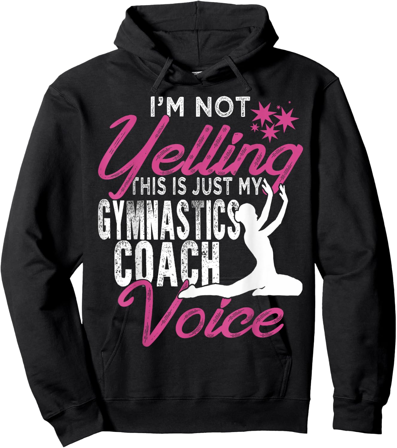 Funny Gymnastics Coach Voice Shirt Gift Gymnast Coach Hoodie - Hoodie | Black