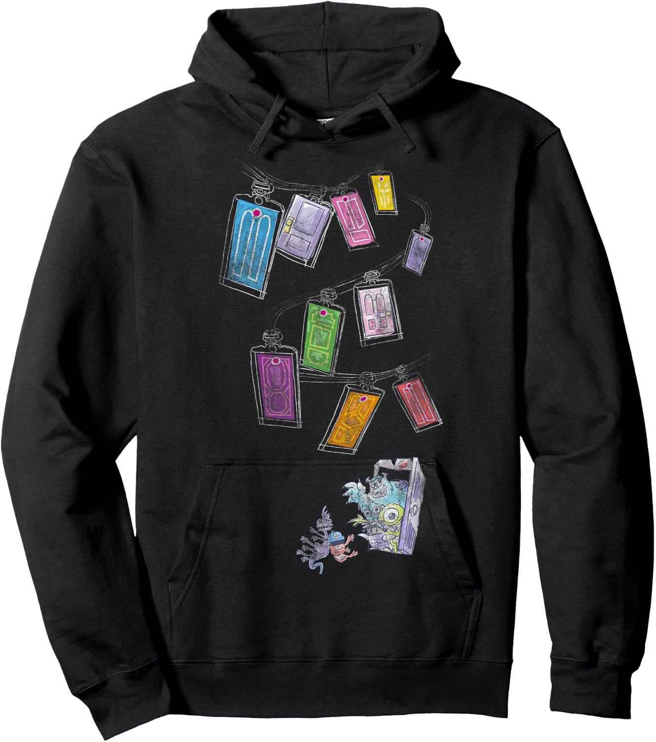 Disney Pixar Monsters Inc. Door Sketch Hoodie - Hoodie | Black