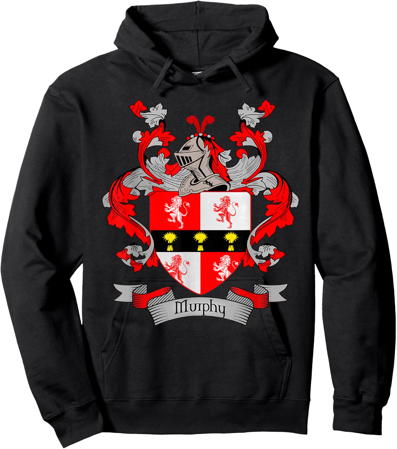 Murphy Coat of Arms | Murphy Surname Family Crest Hoodie - Hoodie | Black