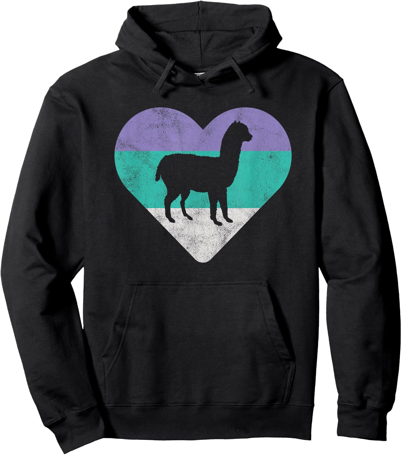 Alpaca Retro Gift or Girls Hoodie - Hoodie | Black