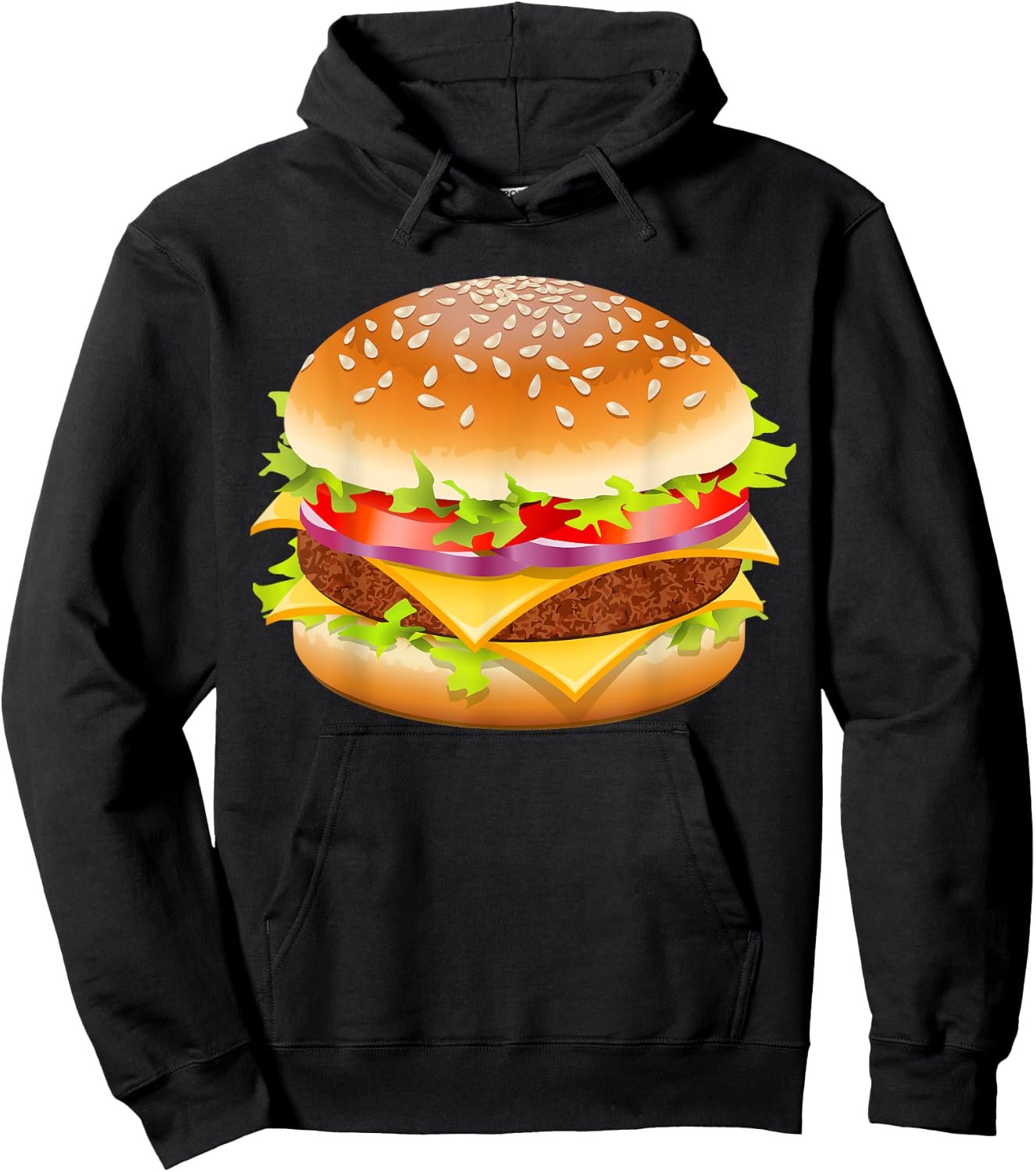 Cheeseburger Hamburger Burger Funny Food Halloween Costume Hoodie - Hoodie | Black