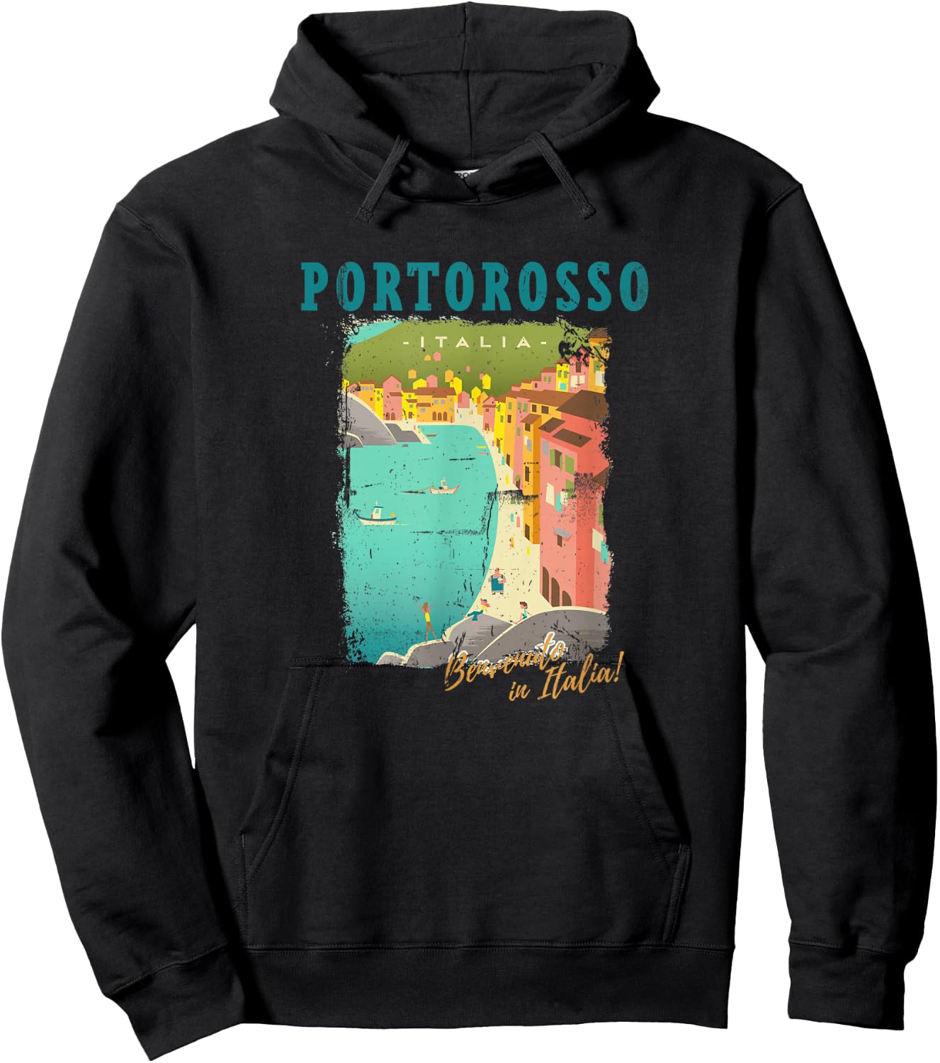 Disney Pixar Luca Portorosso Benvenuto in Italia Hoodie - Hoodie | Black
