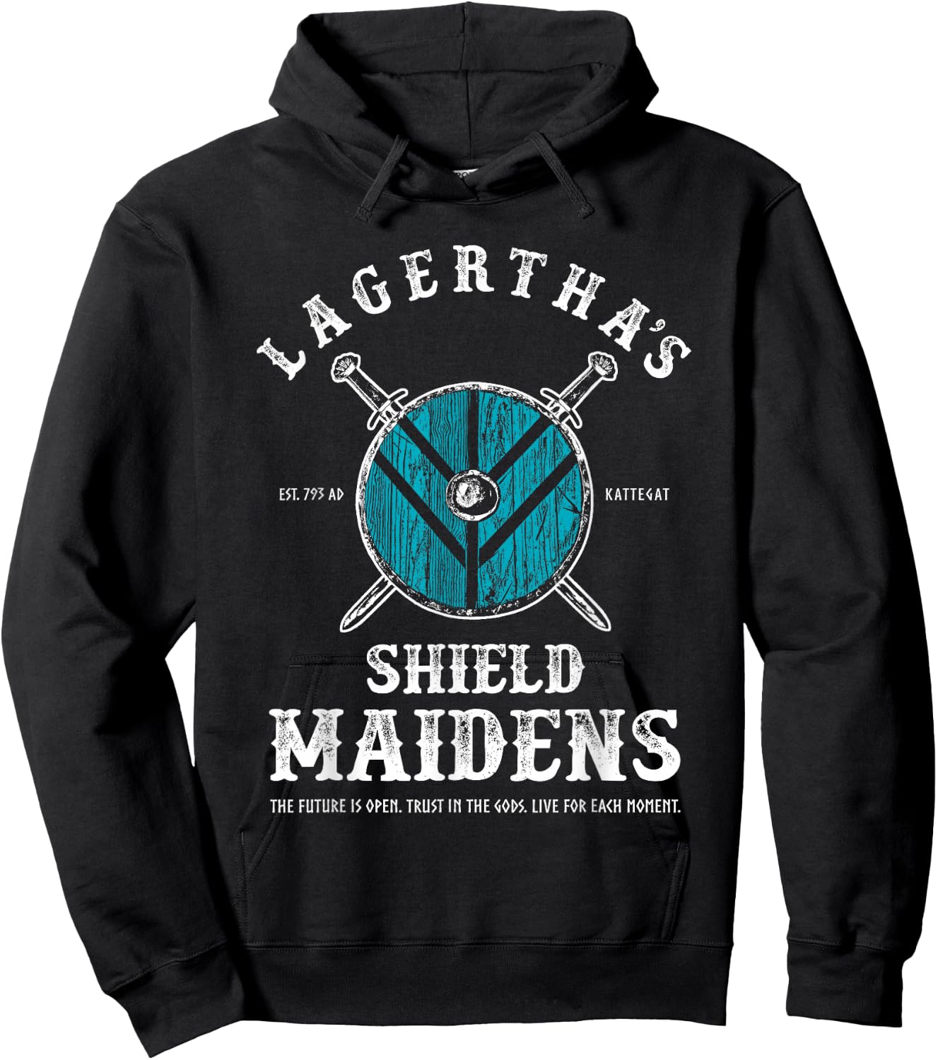 Lagertha's Shield Maidens - Viking Warrior Shieldmaiden Hoodie - Hoodie | Black