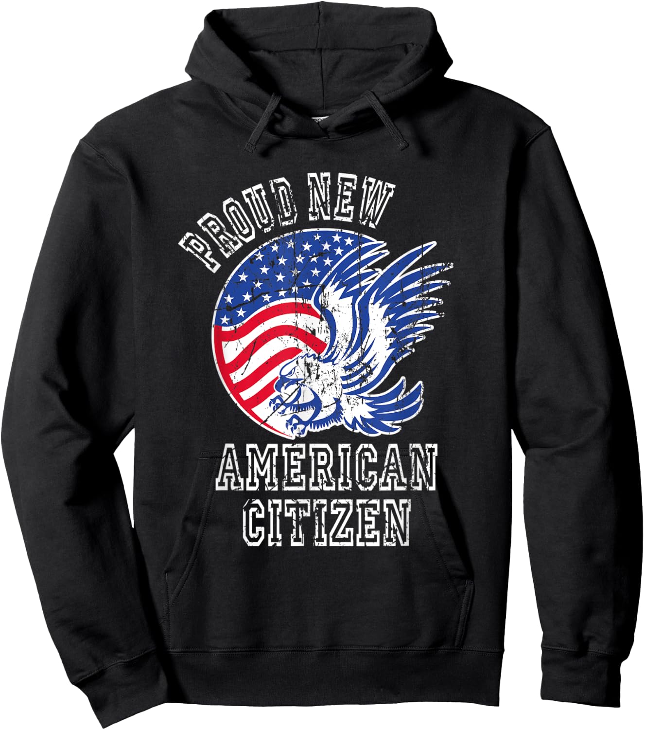 Proud New American Citizen Naturalized Citizen Hoodie - Hoodie | Black