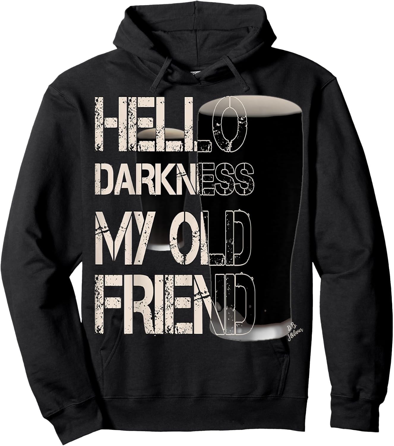 Hello darkness my old friend altbier - funny beer Hoodie - Hoodie | Black