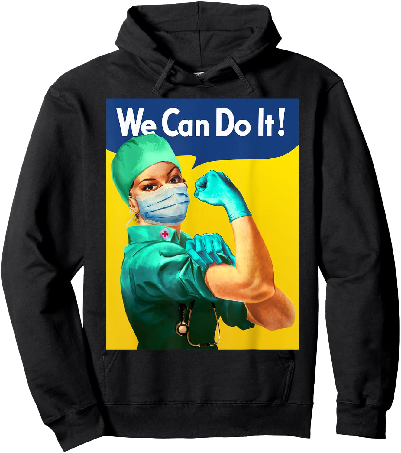Medical Rosie - We Can Do It - Nurse Appreciation Hoodie - Hoodie | Black