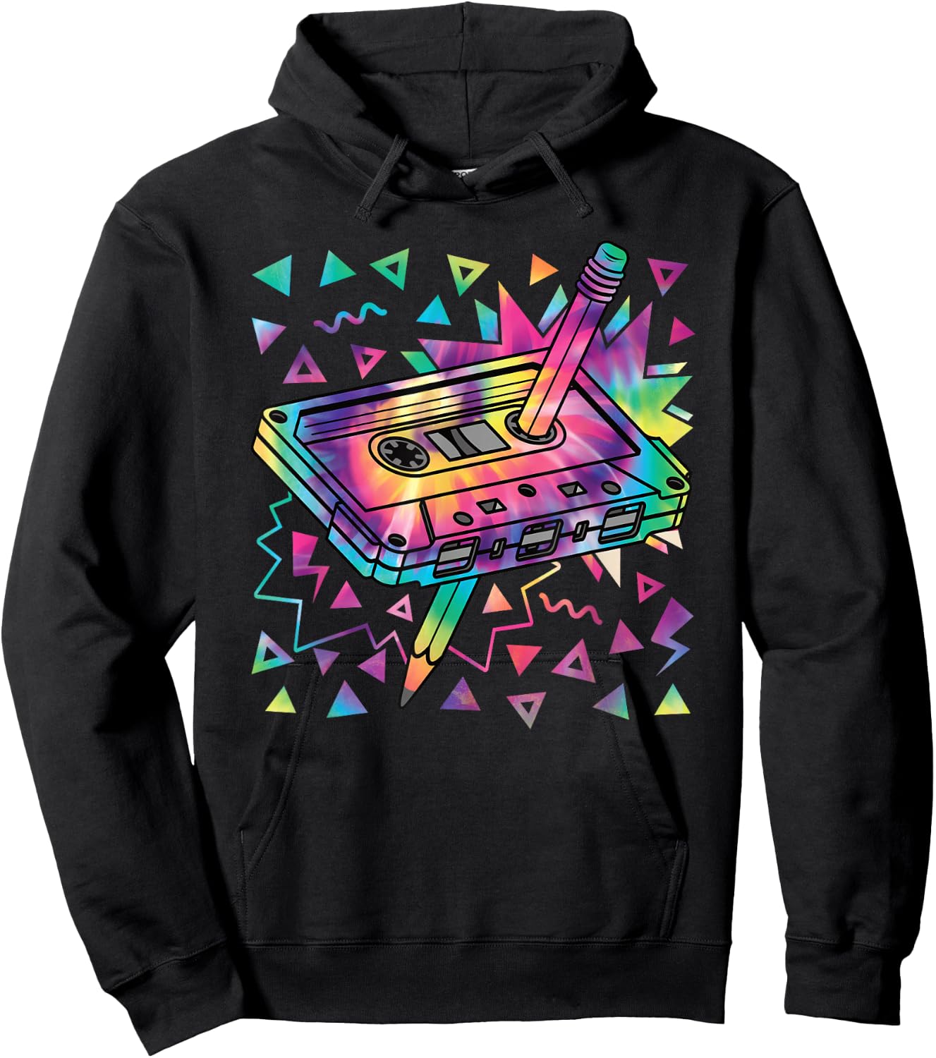 80s 90s Retro Cassette Tape 1980s 1990s Music Outfit Men Hoodie - Hoodie | Black